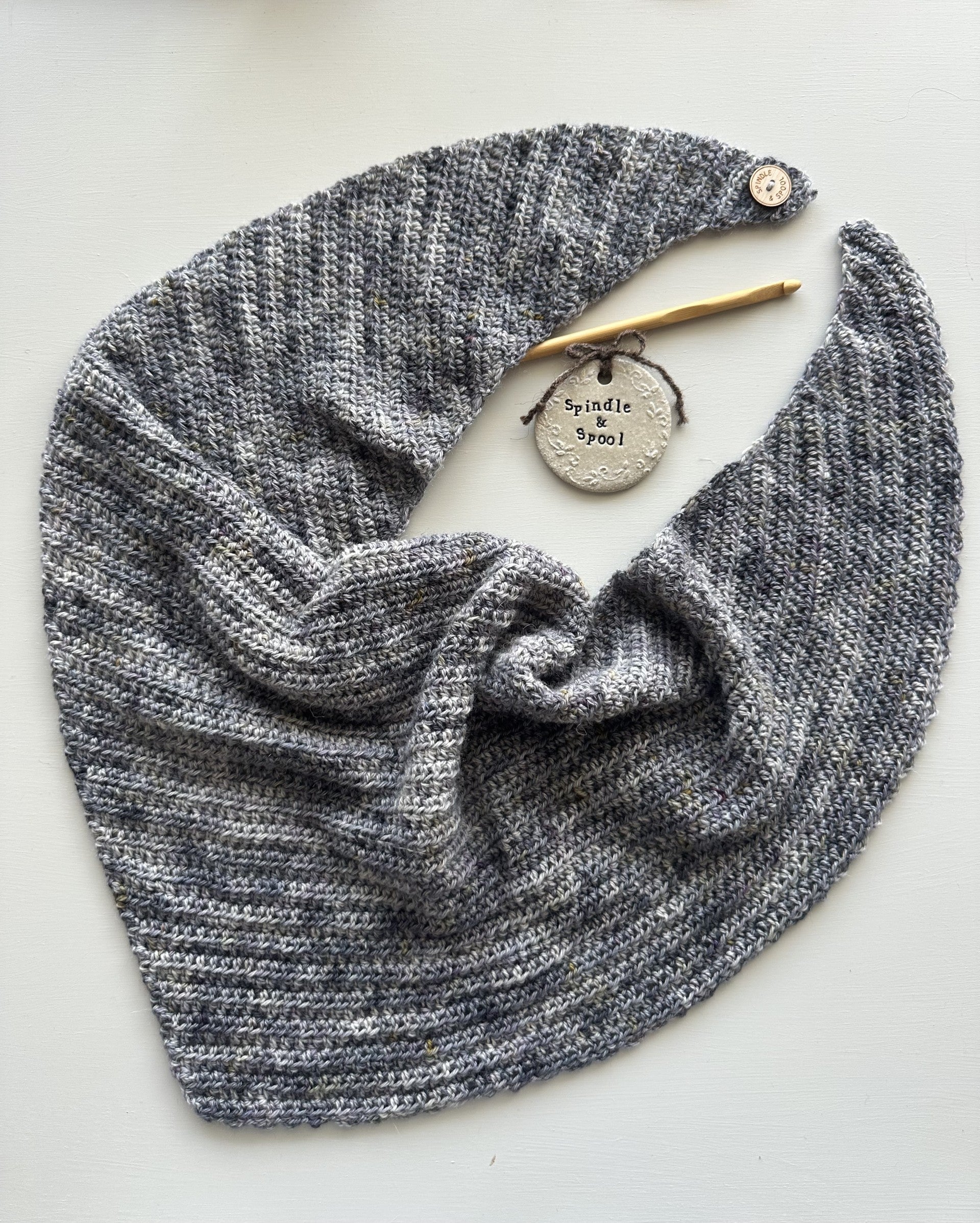 'Stormy Skies' Crocheted Scarf Wrap