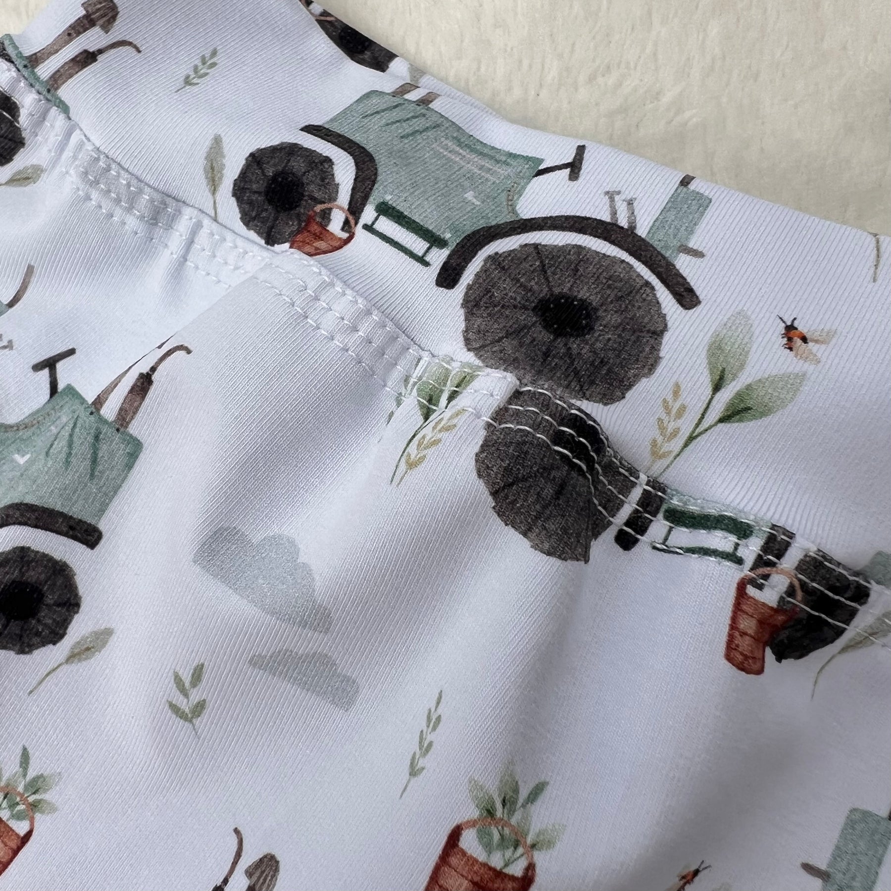 Tractors (Sage) | Size 000, 00, 0 | Handmade Baby Boy Pants by Dumbleton Duds | FREE Postage Orders $50+