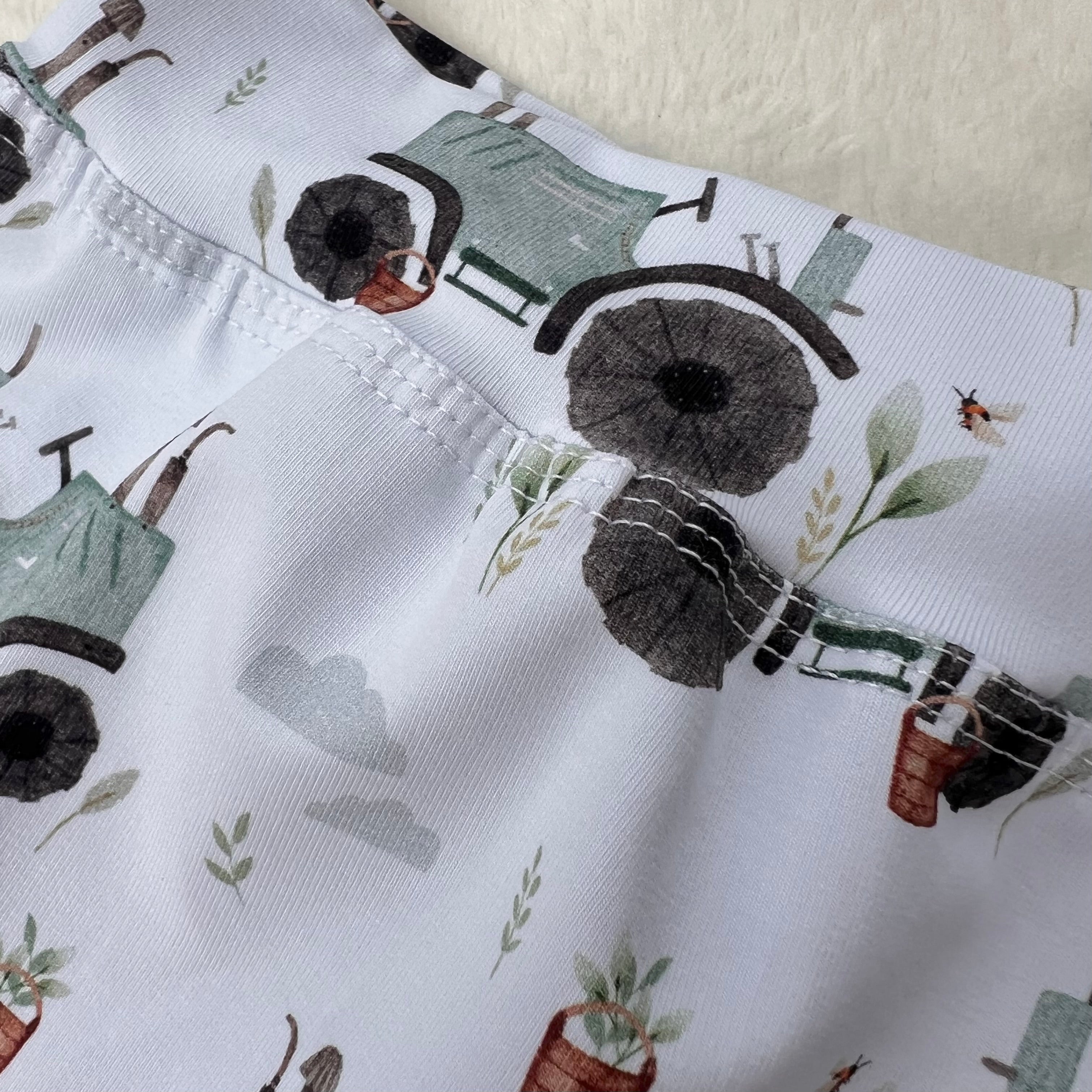 Tractors (Sage) | Size 000, 00, 0 | Handmade Baby Boy Pants by Dumbleton Duds | FREE Postage Orders $50+