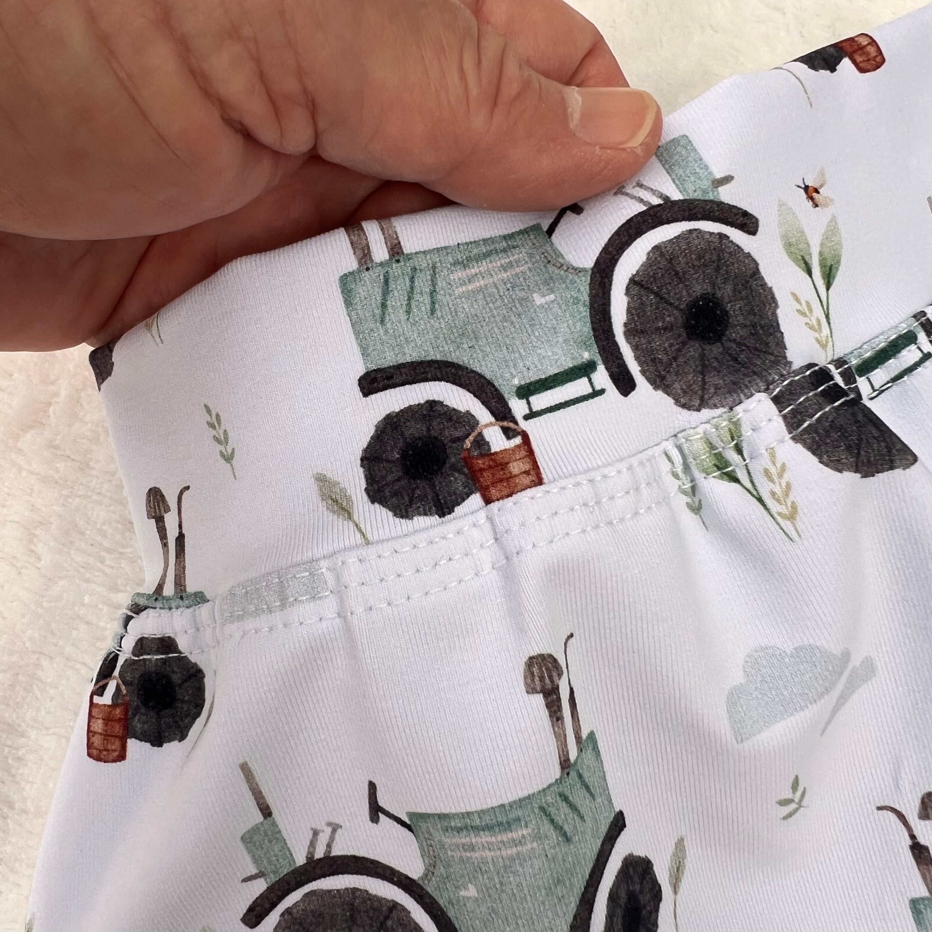Tractors (Sage) | Size 000, 00, 0 | Handmade Baby Boy Pants by Dumbleton Duds | FREE Postage Orders $50+