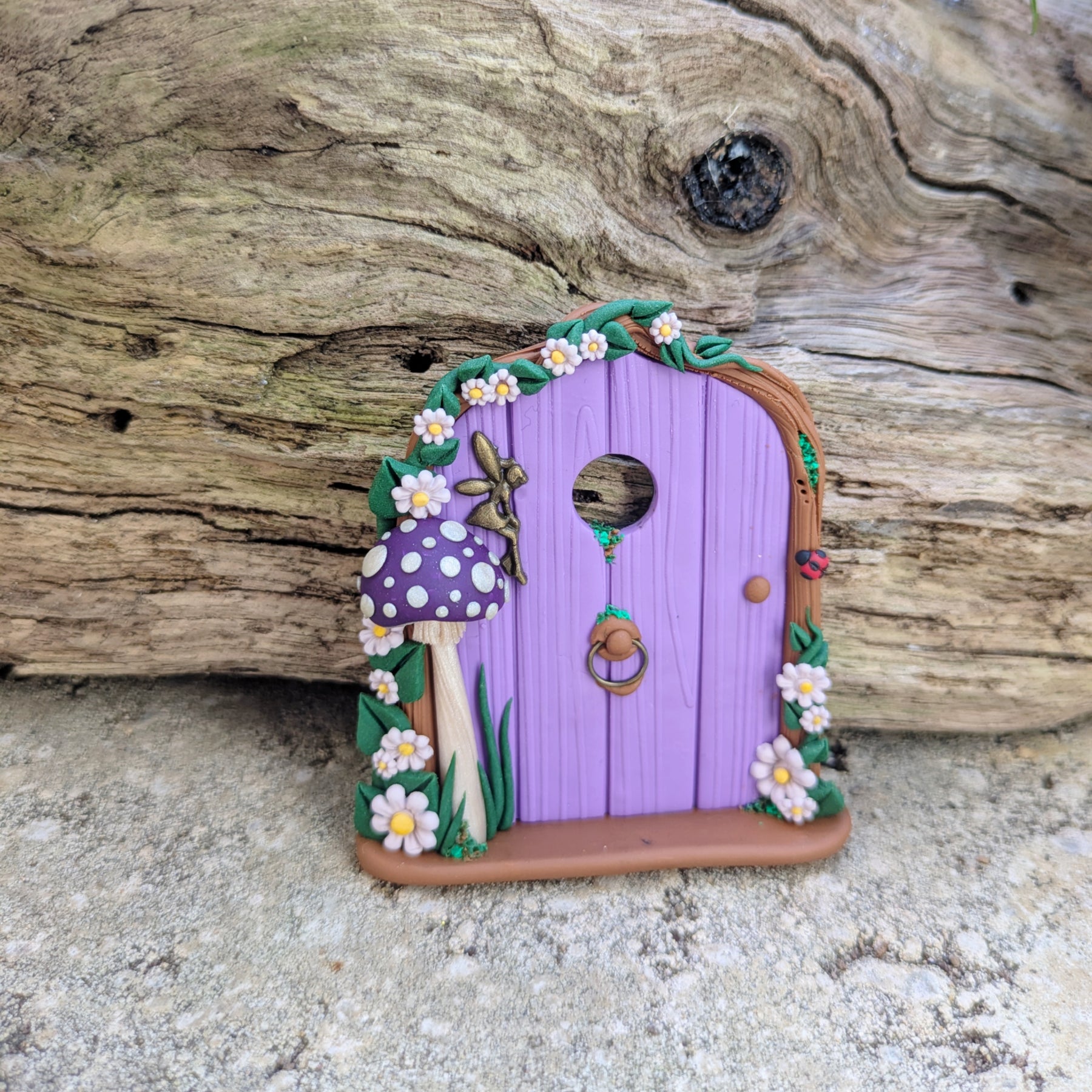 Mini Purple Woodland Fairy Door