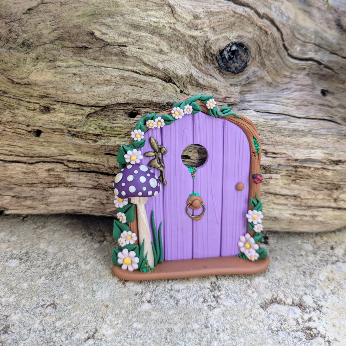 Mini Purple Woodland Fairy Door