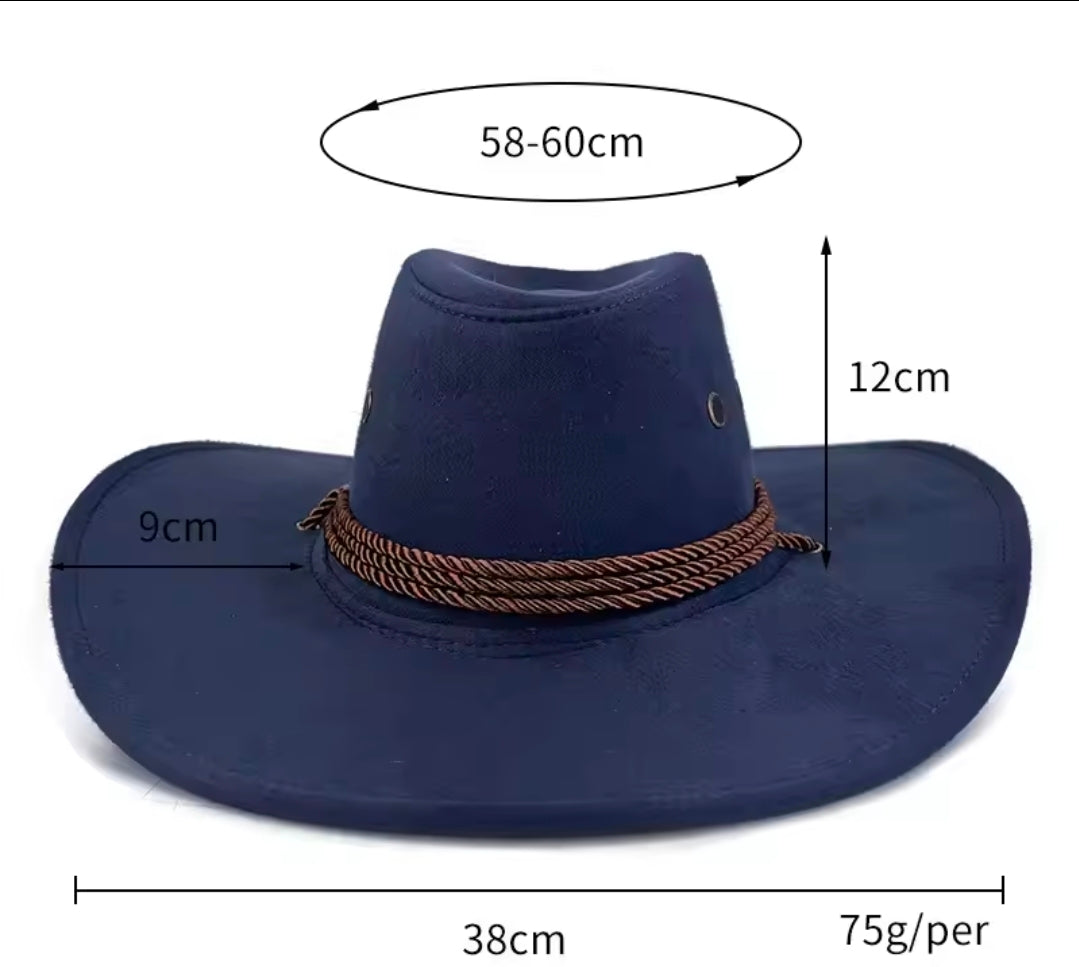 Handburnt and painted fedora hat - cracking stone