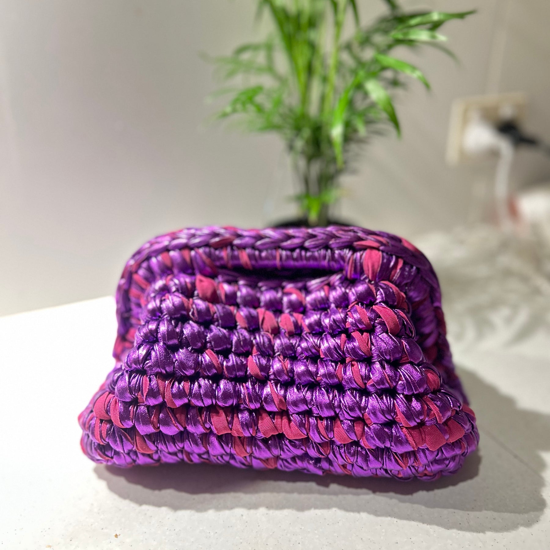 Rose clutch bag