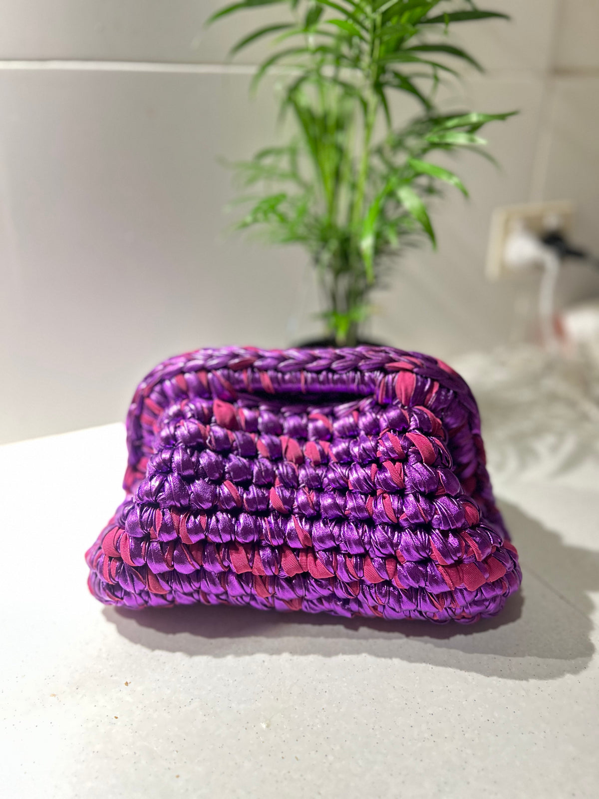 Rose clutch bag