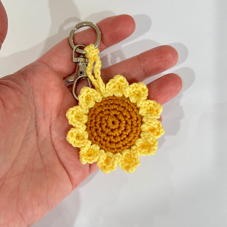 Sunflower Keyring | Bag Charm | Crochet