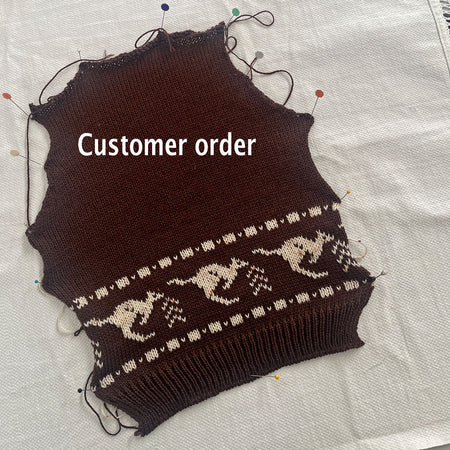 Customer order:  Brown kangaroo jumper size 2