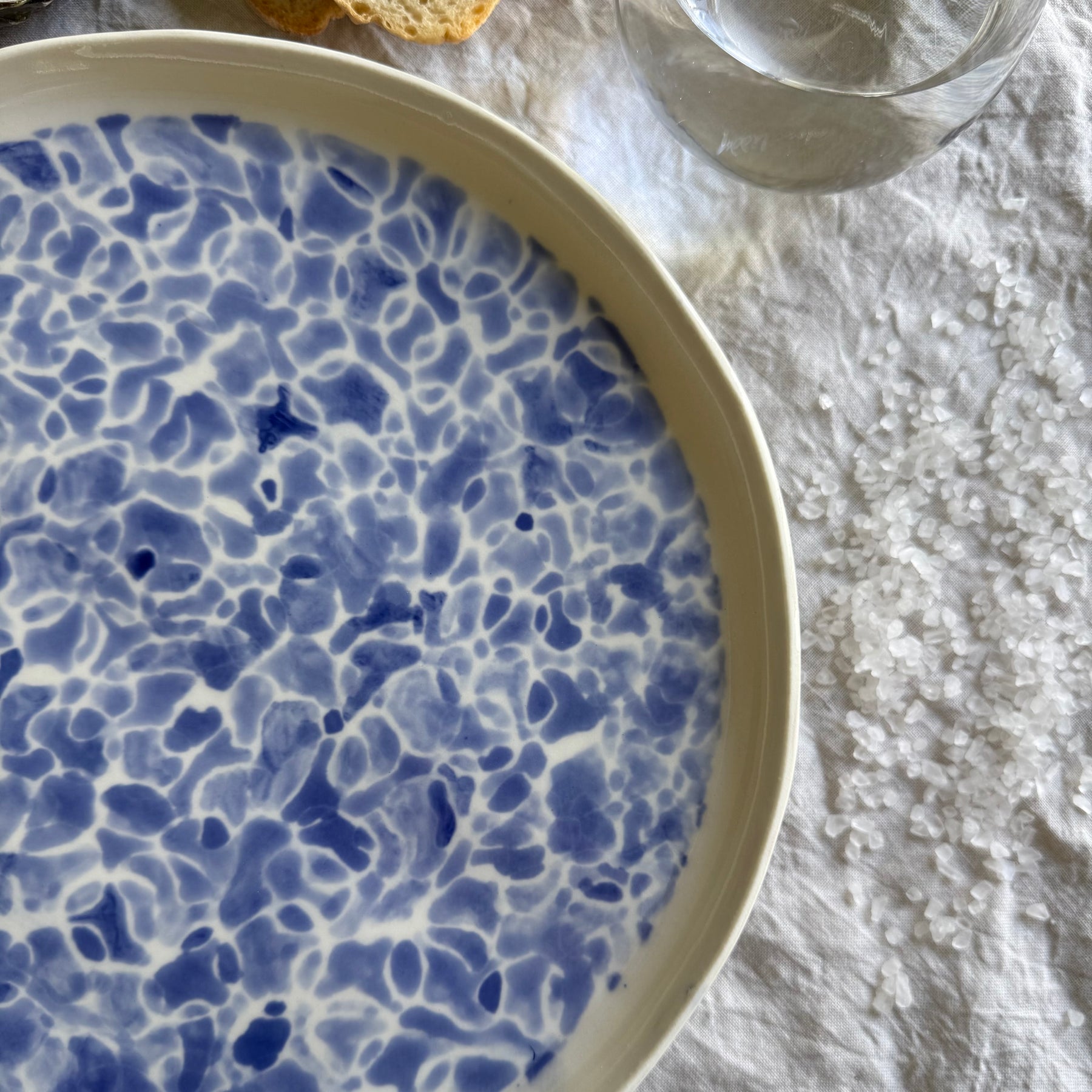 Reflections Porcelain Plate | Indigo Stories Collection | Coastal Serving Platter