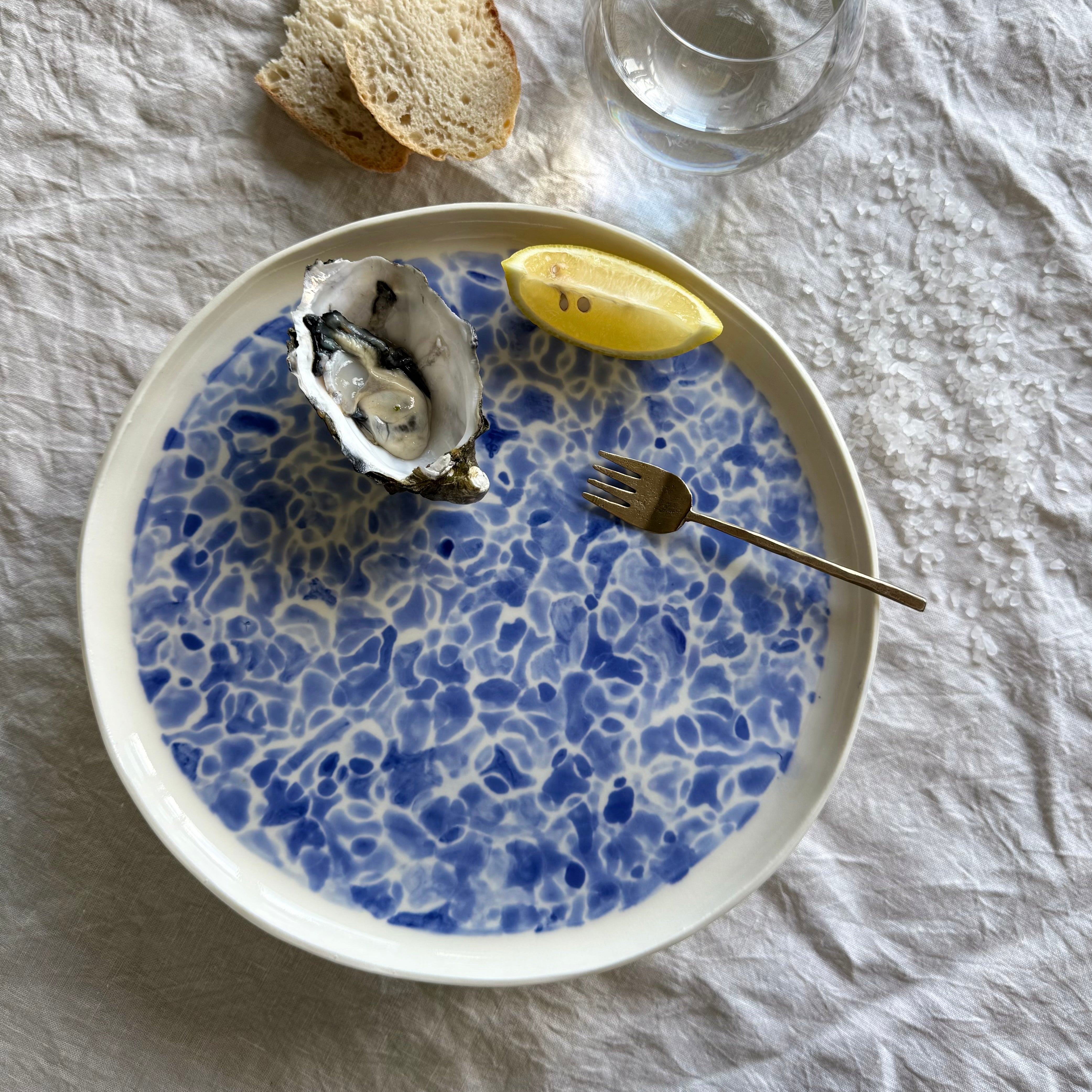 Reflections Handmade Porcelain Plate | Coastal Serving Platter