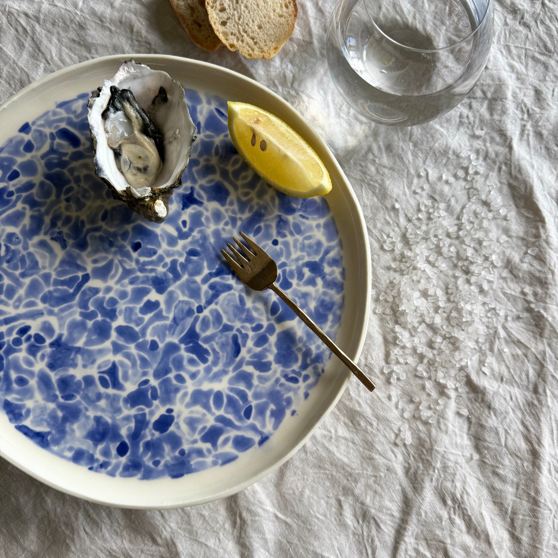 Reflections Porcelain Plate | Indigo Stories Collection | Coastal Serving Platter