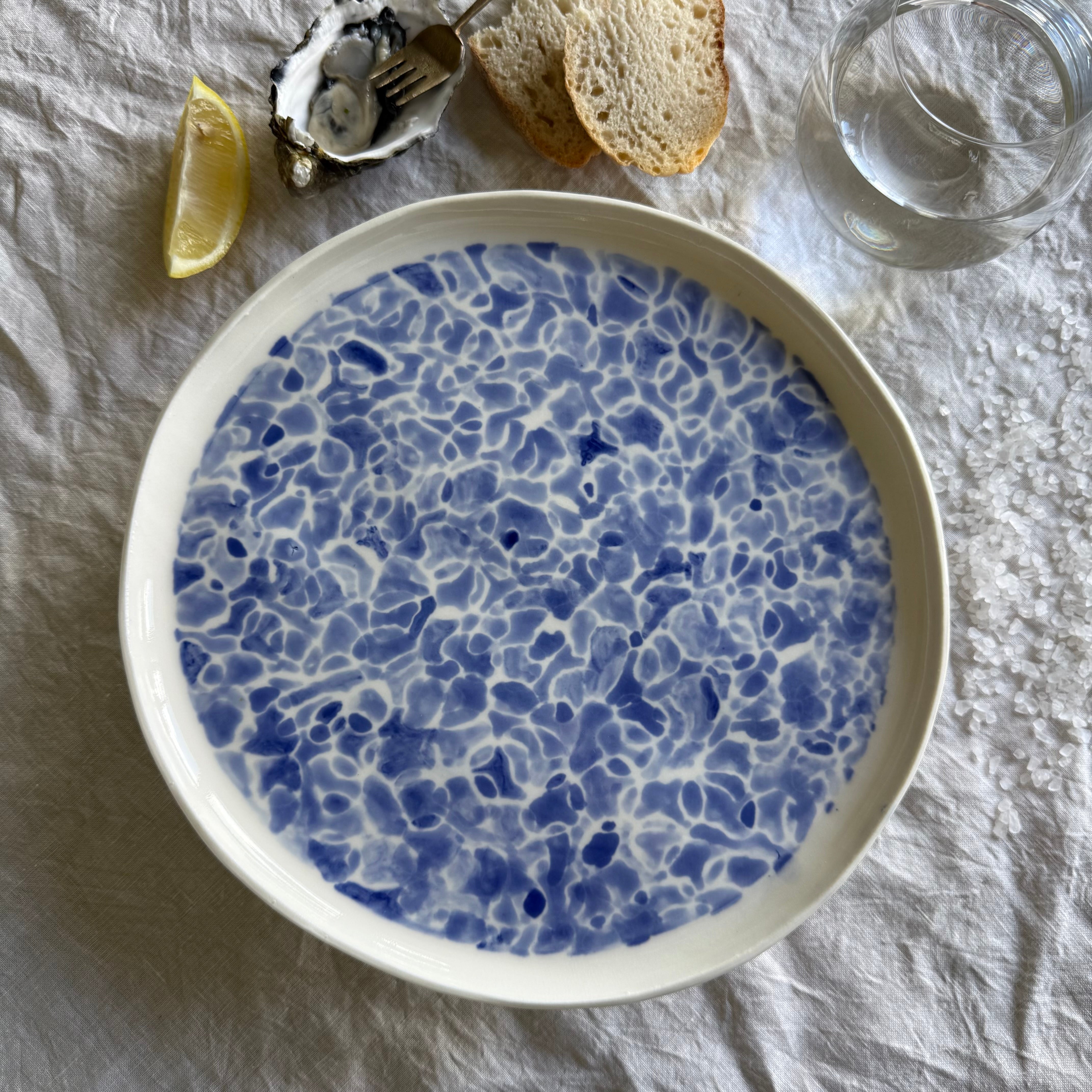 Reflections Handmade Porcelain Plate | Coastal Serving Platter
