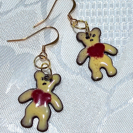 Tiny Teddy Handmade in Metal. So cute! FREE POST