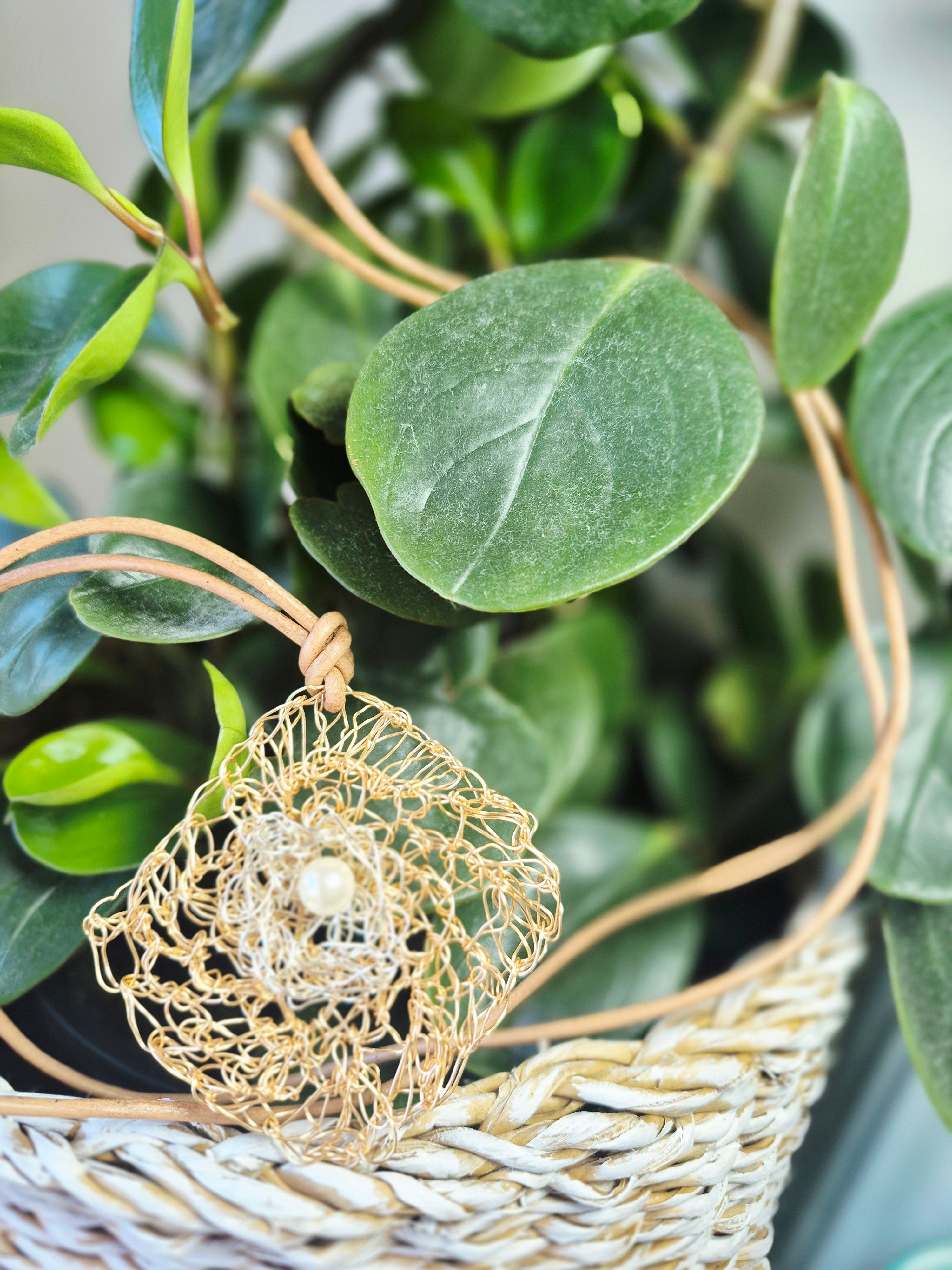 Wire crochet necklace
