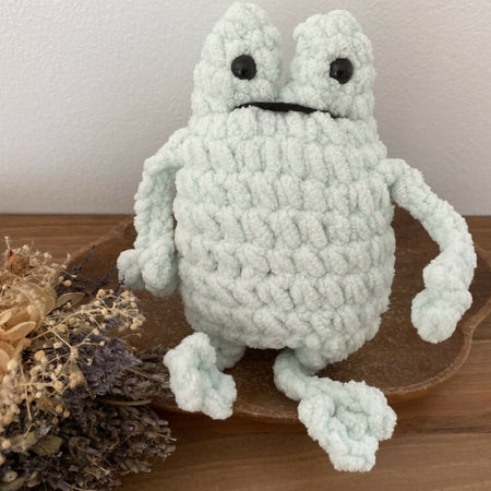 Handmade Crochet Leggy Frog - Chenille