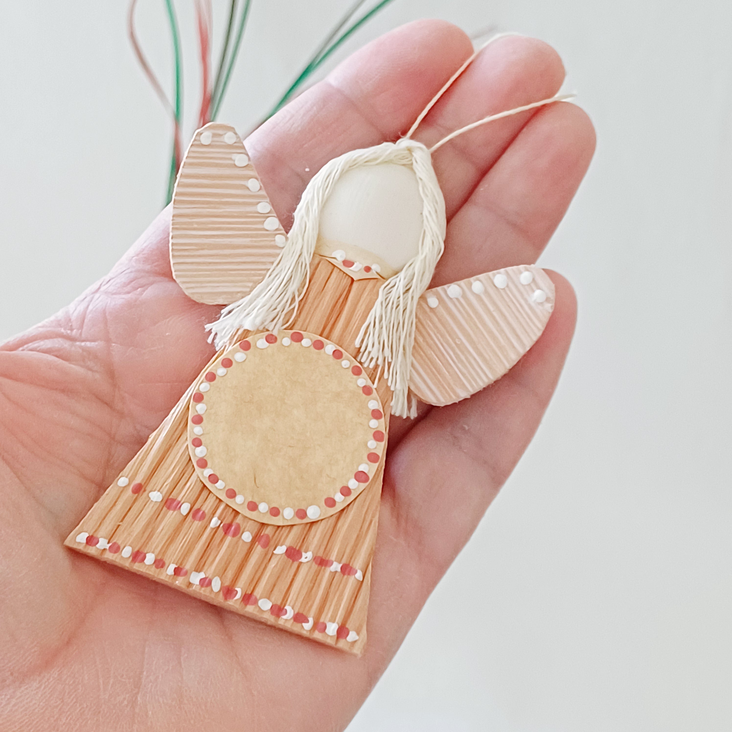 Hello - Little Palm Leaf Angel, Place for Handwritten Message