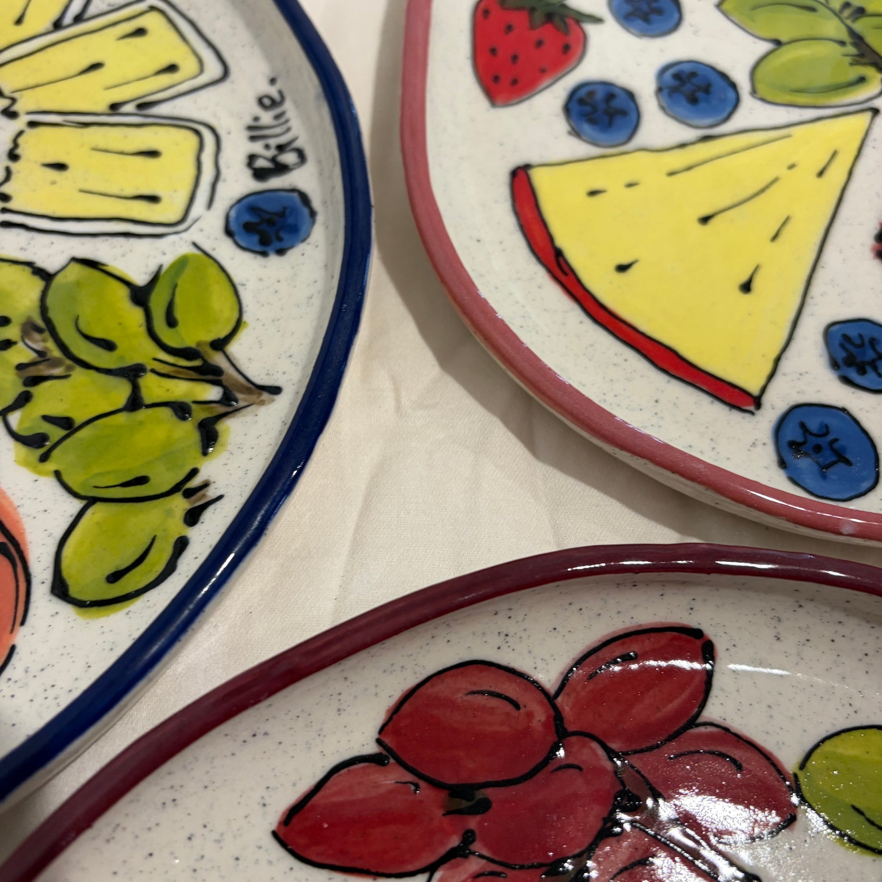 Cheese Board Painted Charcuterie Platters - Cheese, Salami, Fruit!