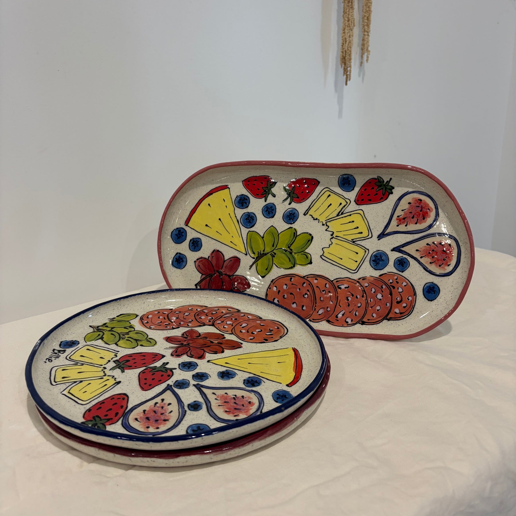 Made to Order - Cheese Board Painted Charcuterie Platters - Cheese, Salami, Fruit!