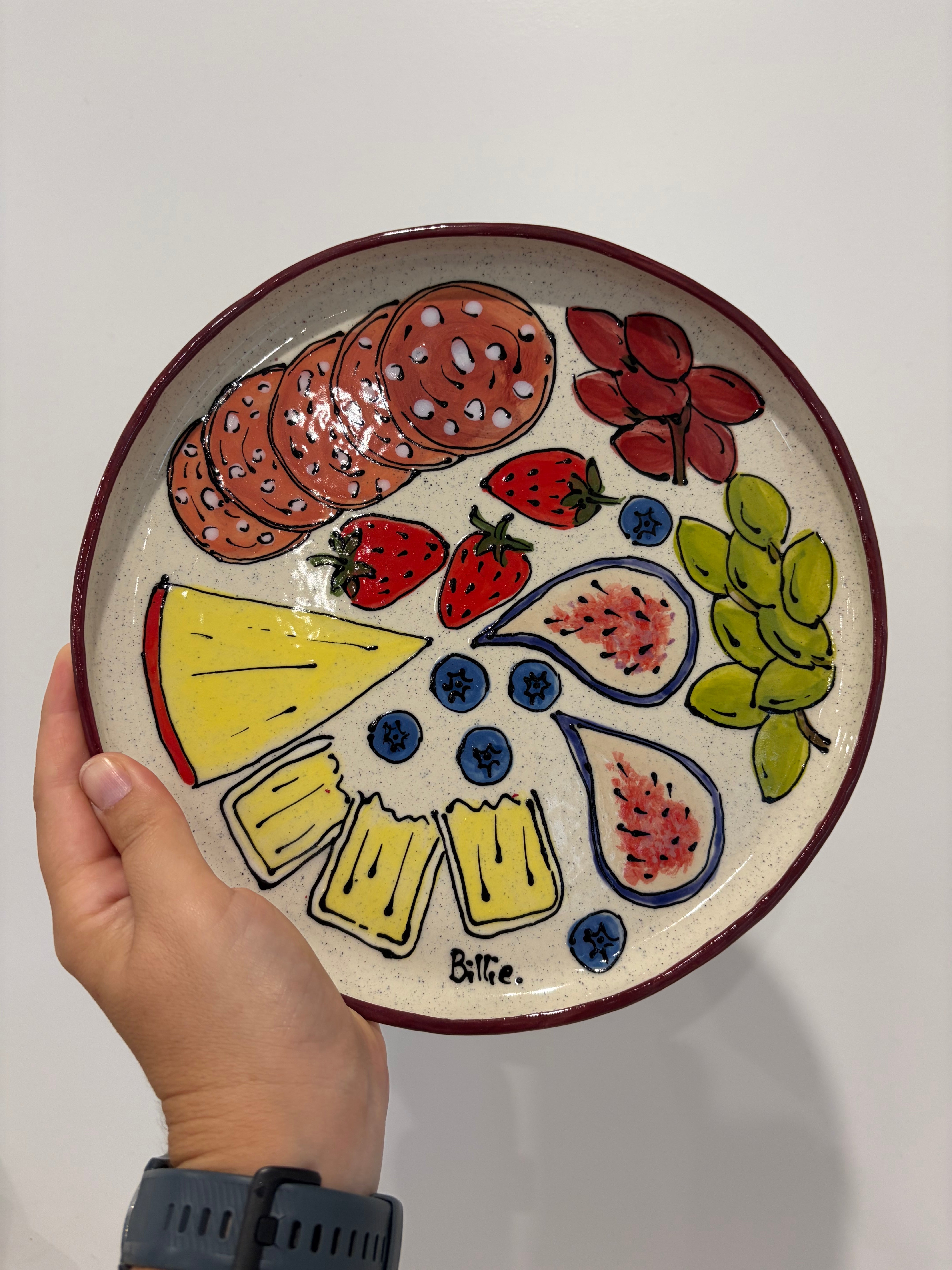 Cheese Board Painted Charcuterie Platters - Cheese, Salami, Fruit!