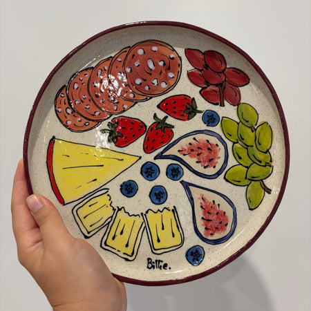 Cheese Board Painted Charcuterie Platters - Cheese, Salami, Fruit!