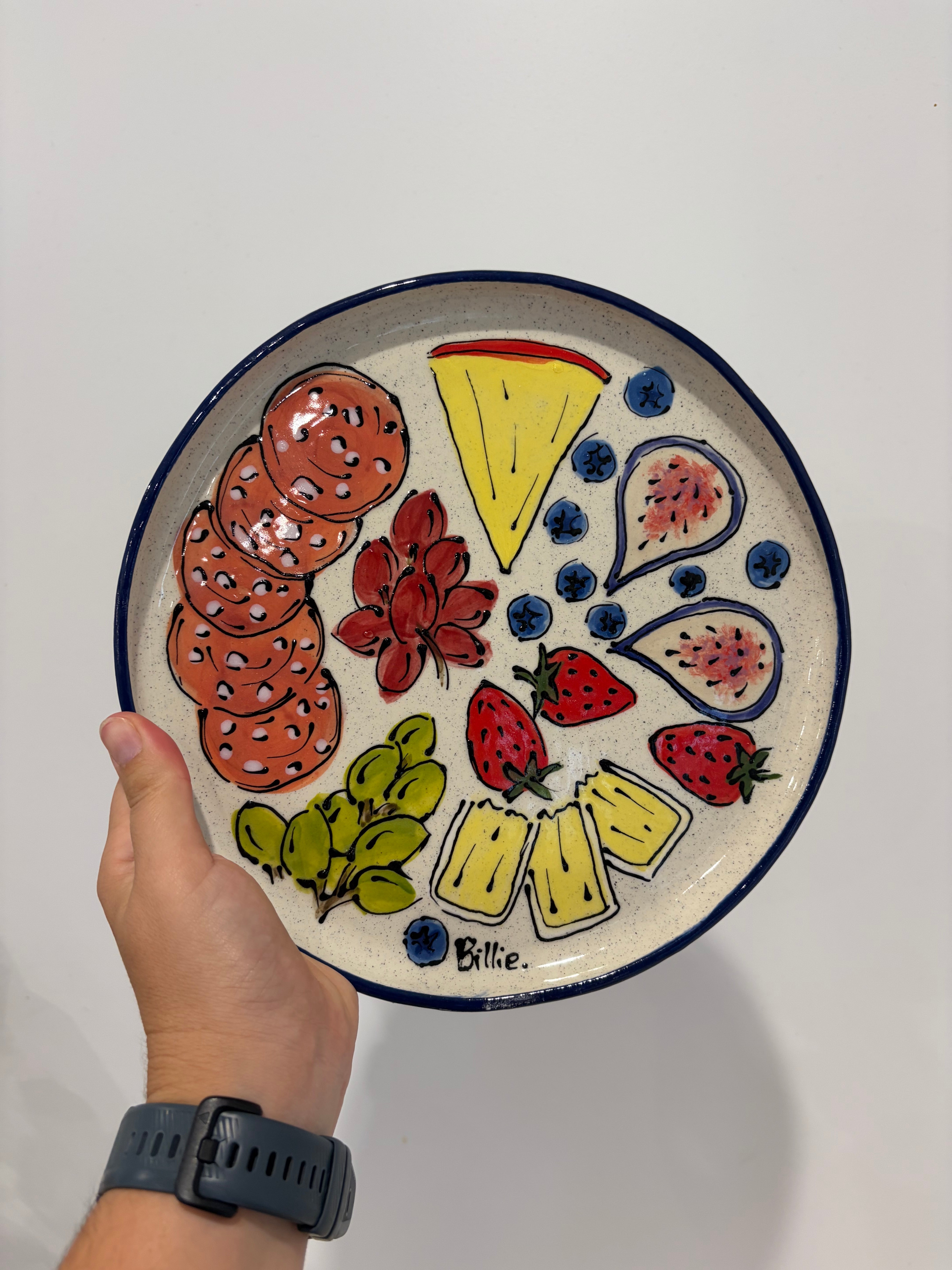 Cheese Board Painted Charcuterie Platters - Cheese, Salami, Fruit!