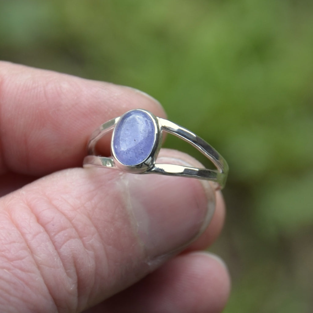 Hammered Tanzanite Ring - Custom for Jess