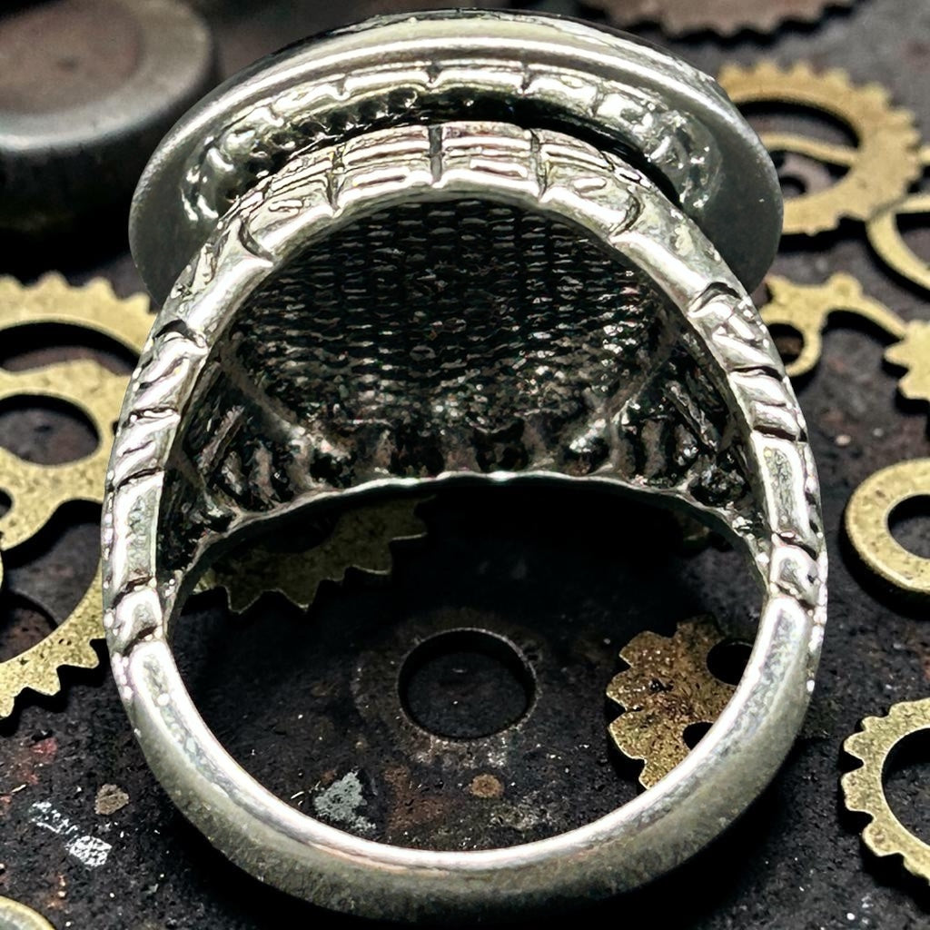 Steampunk watch parts Mens ring
