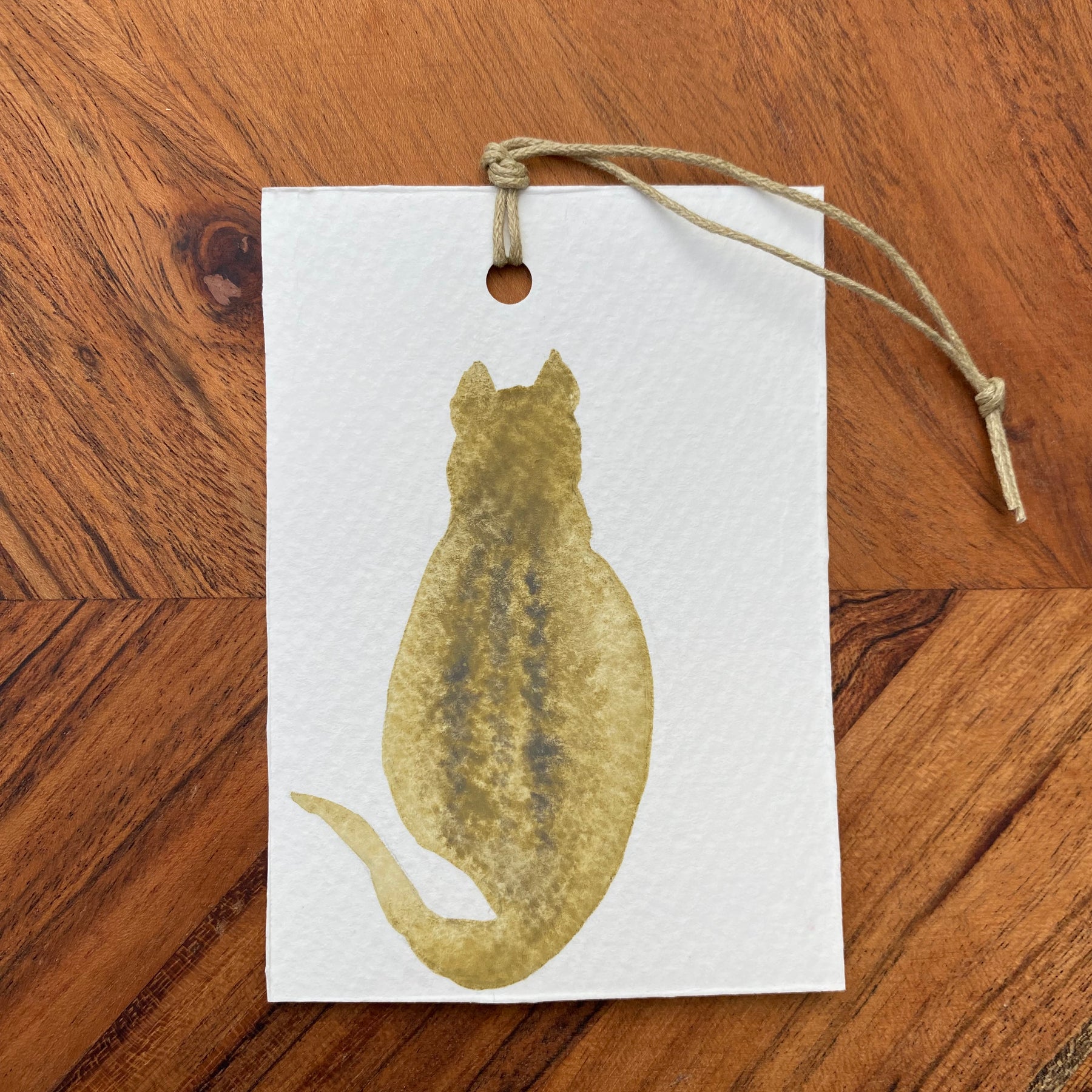 Two Chunky Jason Watercolour Gift Tags/Bookmarks | Handmade Unique Tags/Bookmarks
