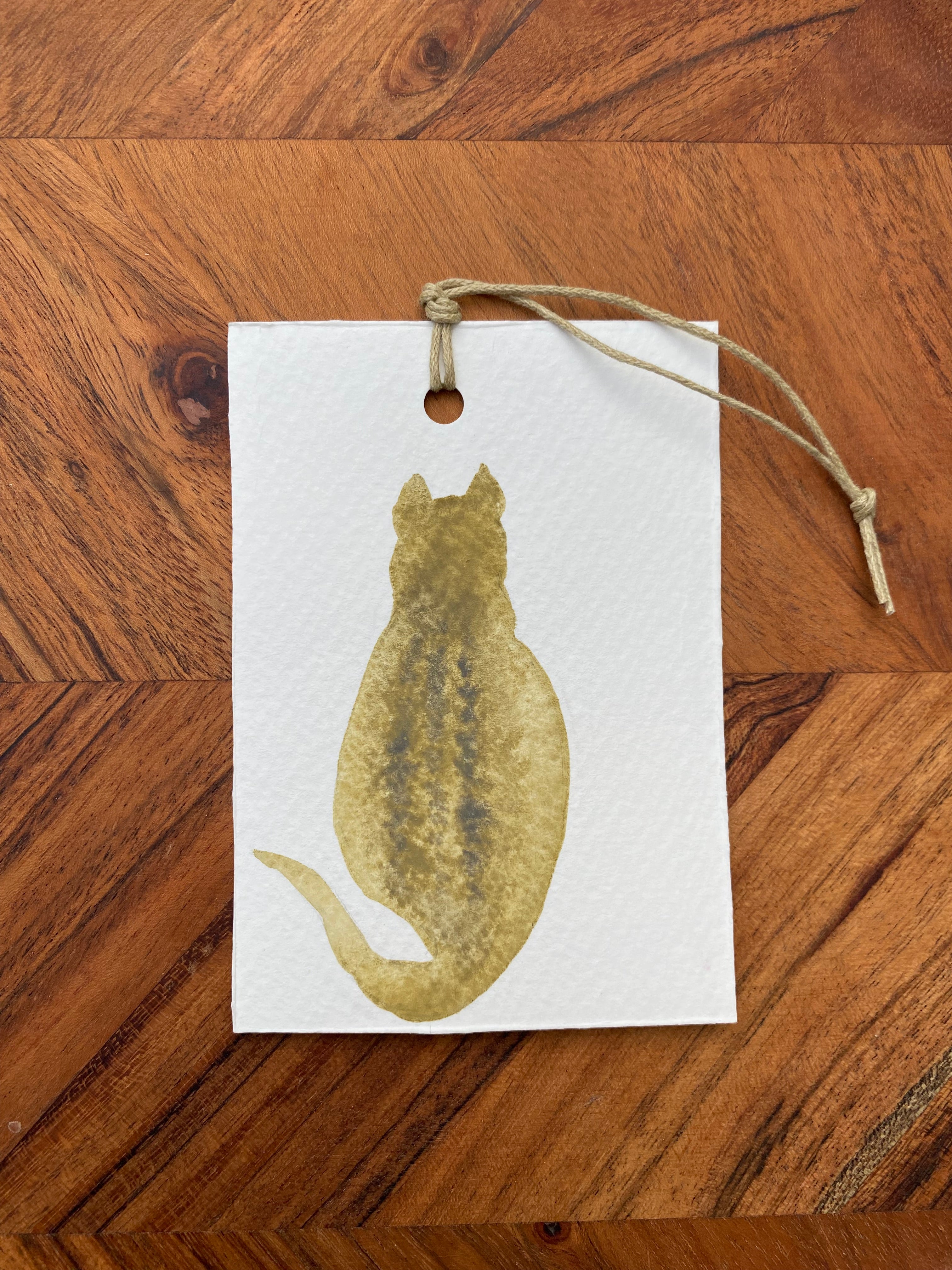 Two Chunky Jason Watercolour Gift Tags/Bookmarks | Handmade Unique Tags/Bookmarks