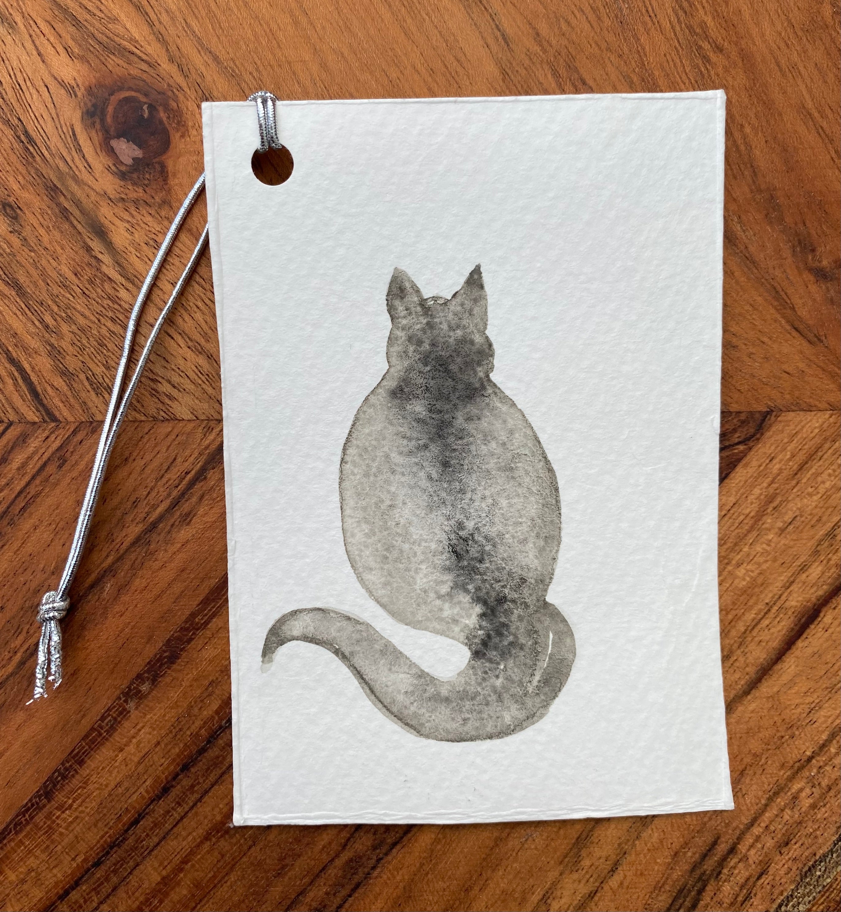 Two Chunky Jason Watercolour Gift Tags/Bookmarks | Handmade Unique Tags/Bookmarks