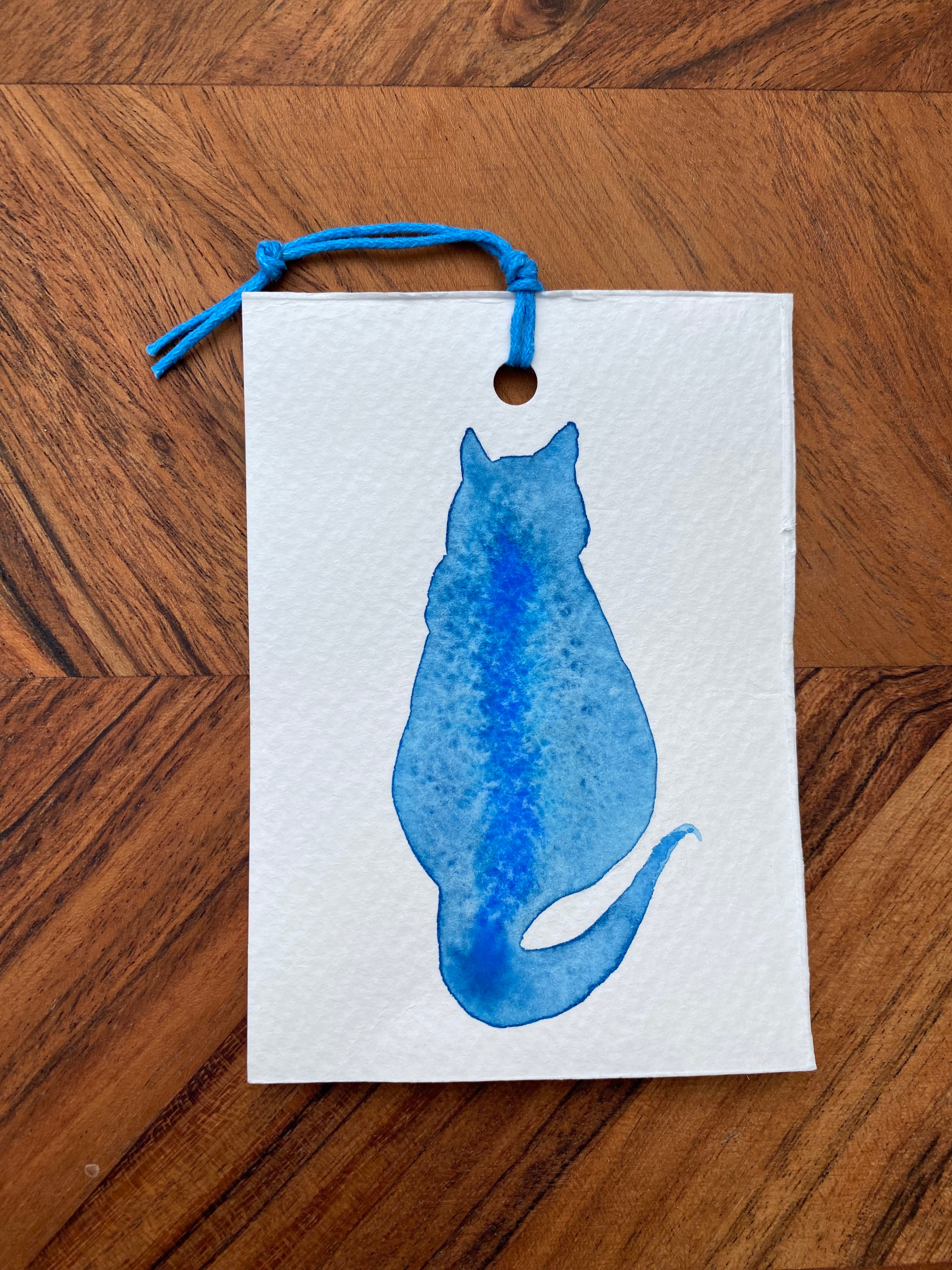 Two Chunky Jason Watercolour Gift Tags/Bookmarks | Handmade Unique Tags/Bookmarks