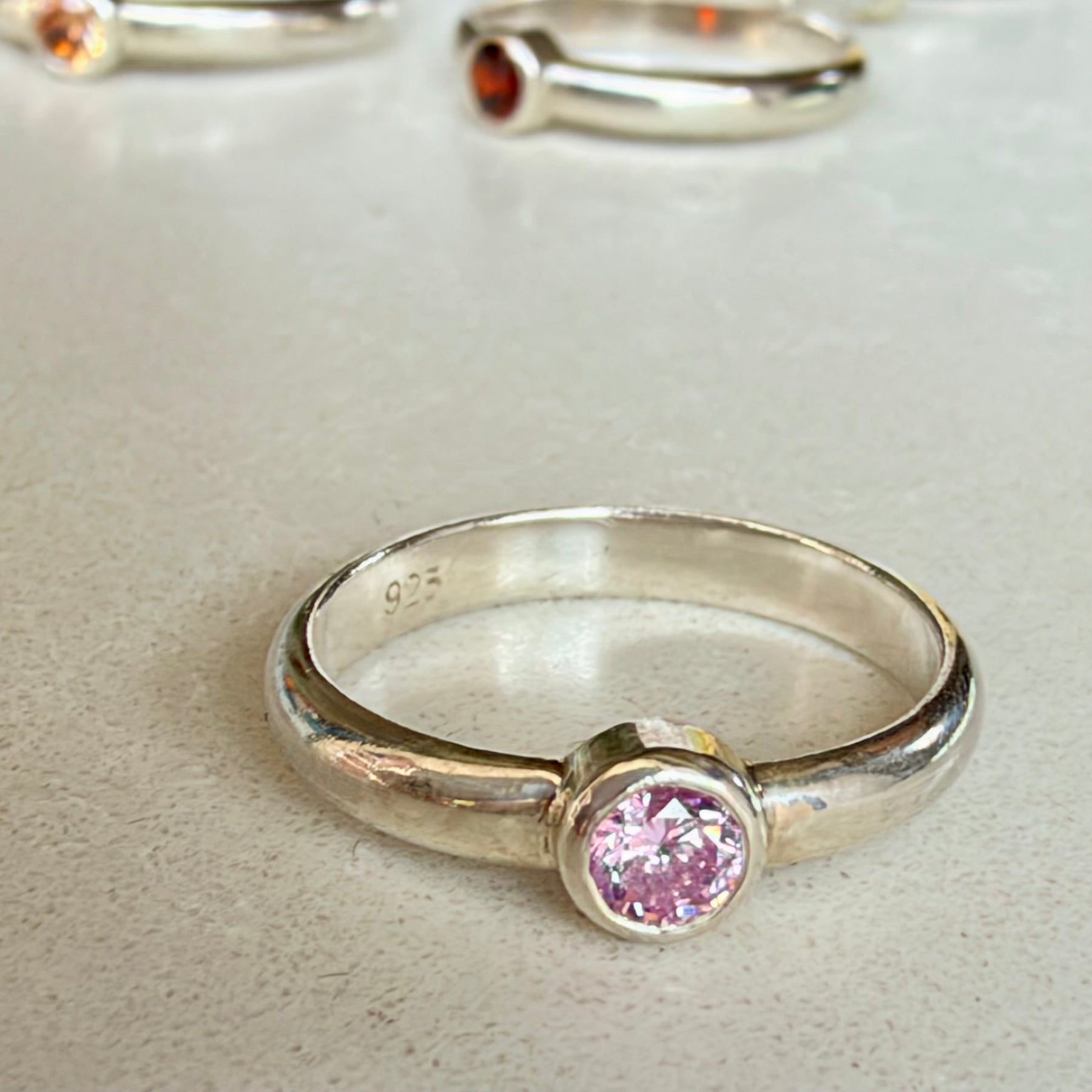 Sterling Silver Cubic Zirconia Stacking Rings