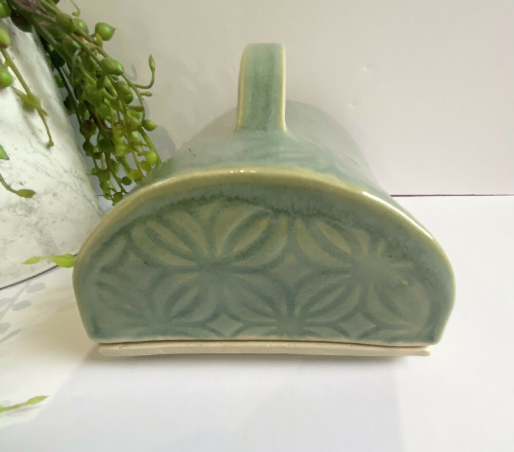 Butter Dish / Textured / Handcrafted Pottery