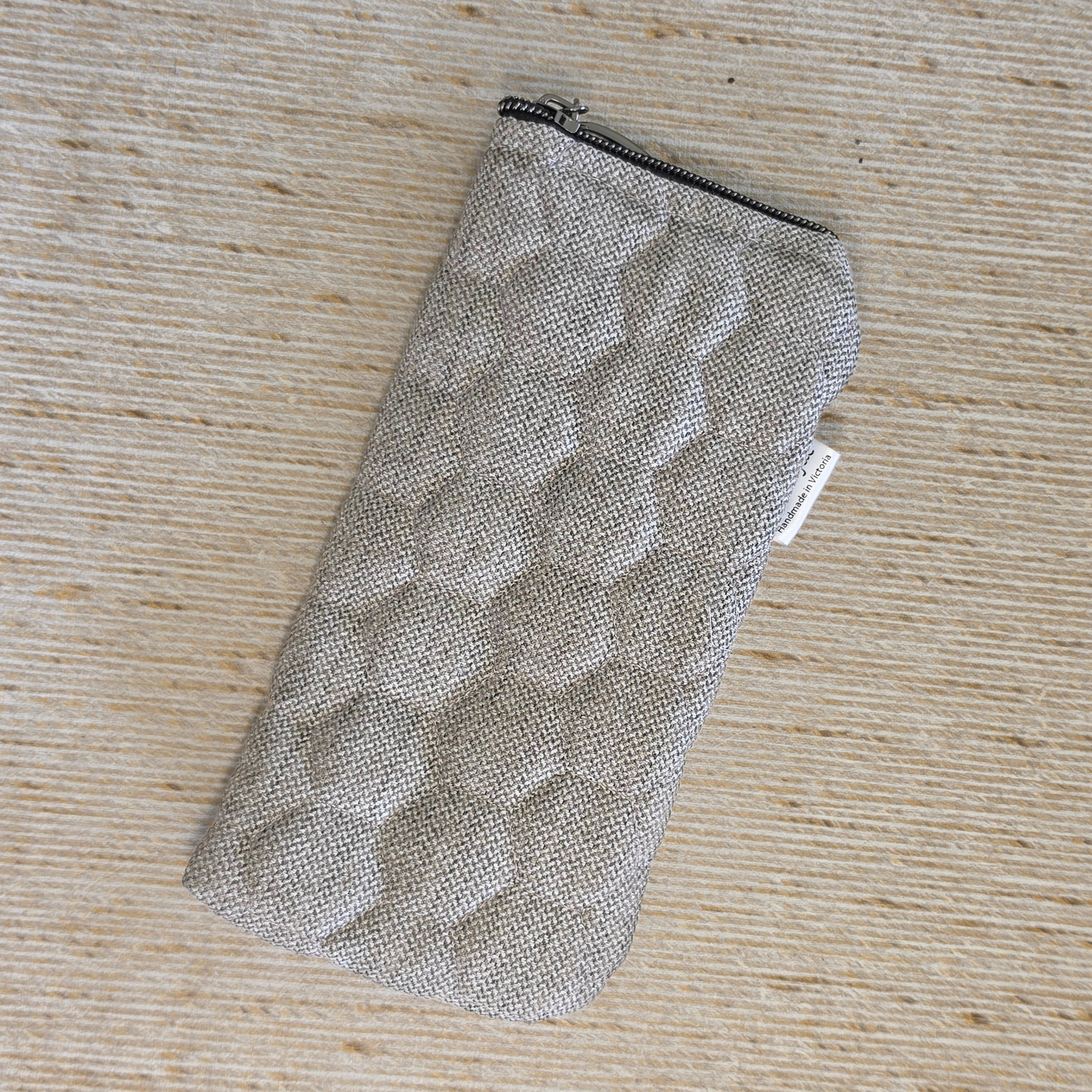 Quilted glasses and sunglasses case, handmade and upcycled