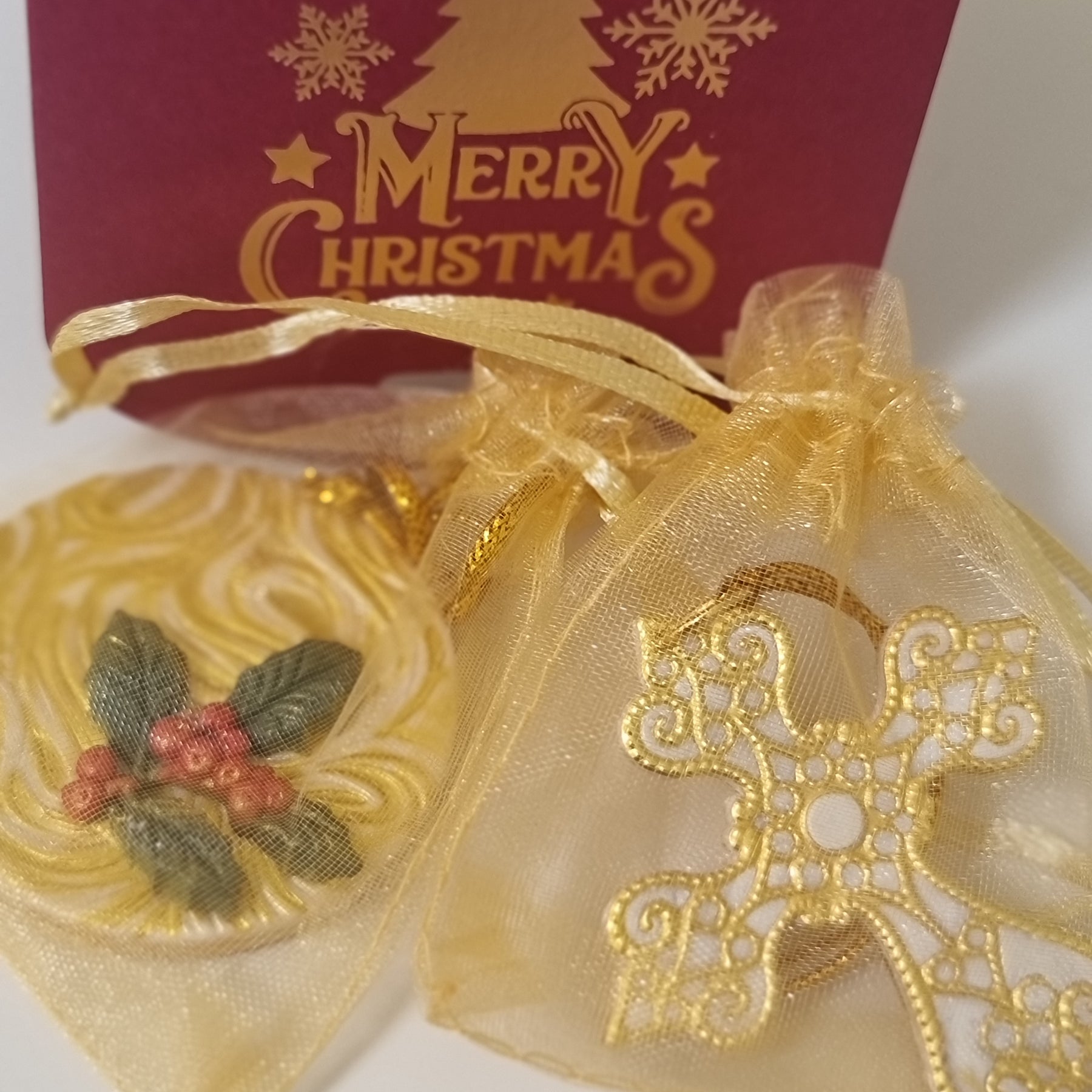 Golden Christmas Pair - Cross and Bauble