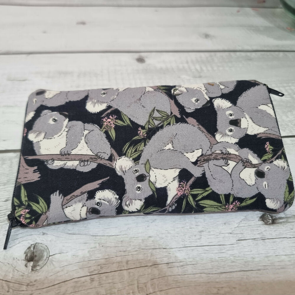 Upcycled double glasses pouch - cute koalas