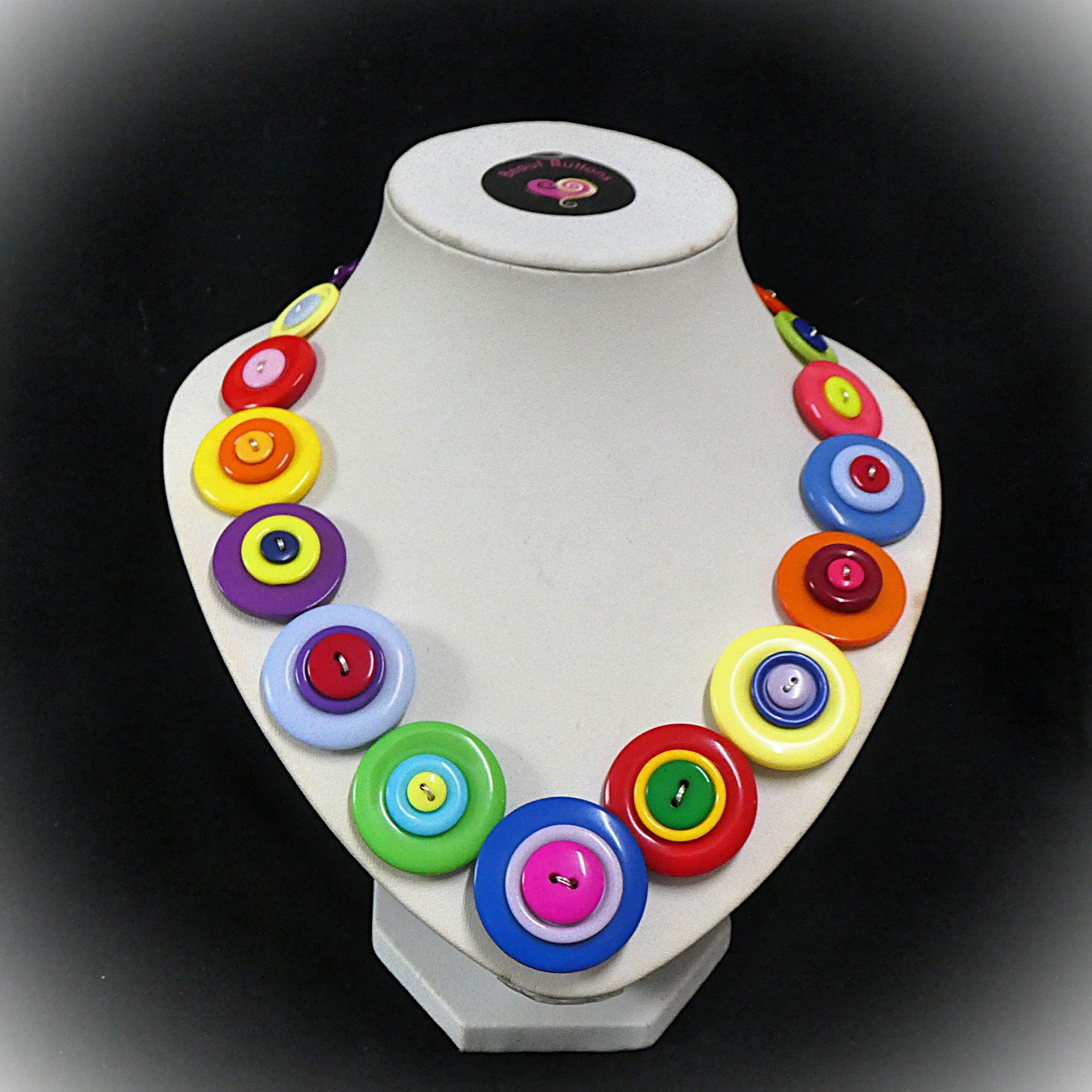 Colourful Button necklace - Bright and Beautiful