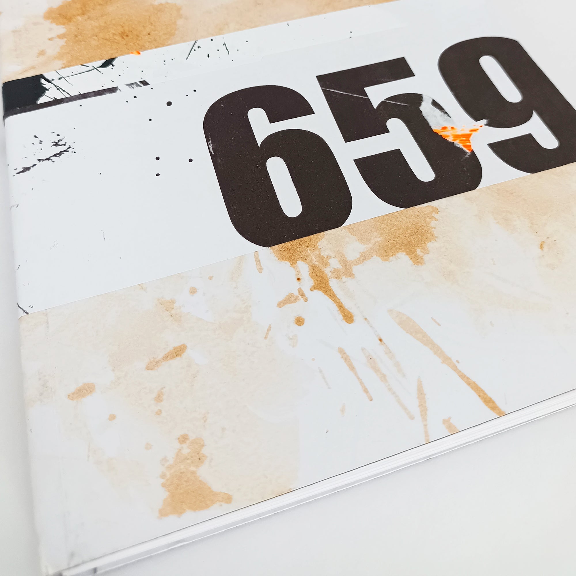 Abstract numbers hand made journal with bookmark