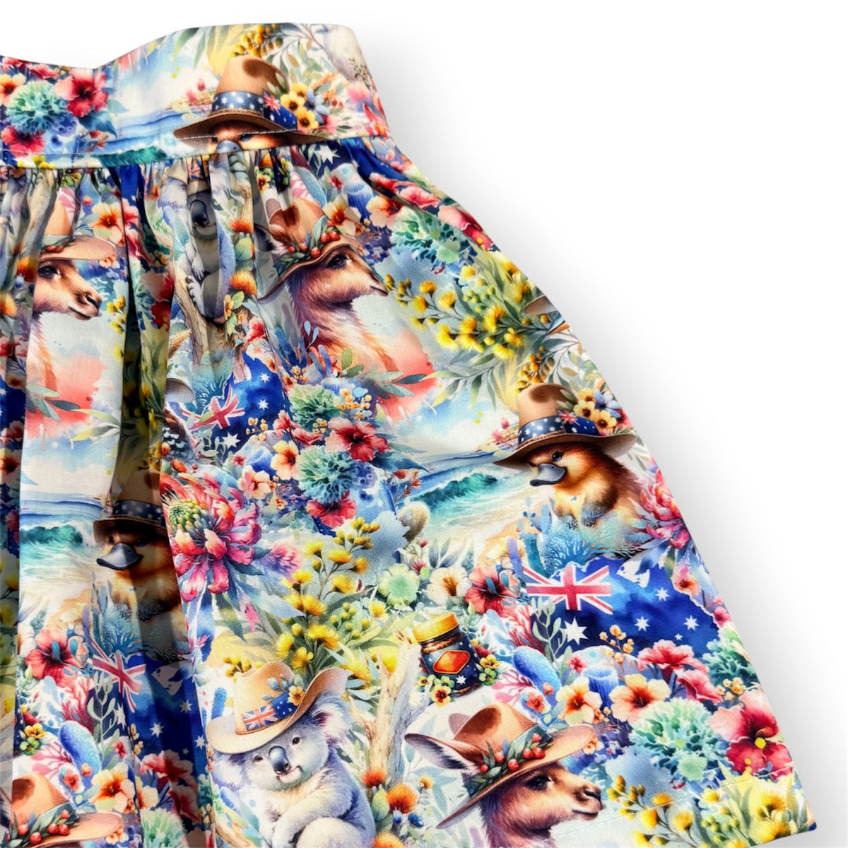Australian Native Animals Floral Skirt – Sizes 4 & 5