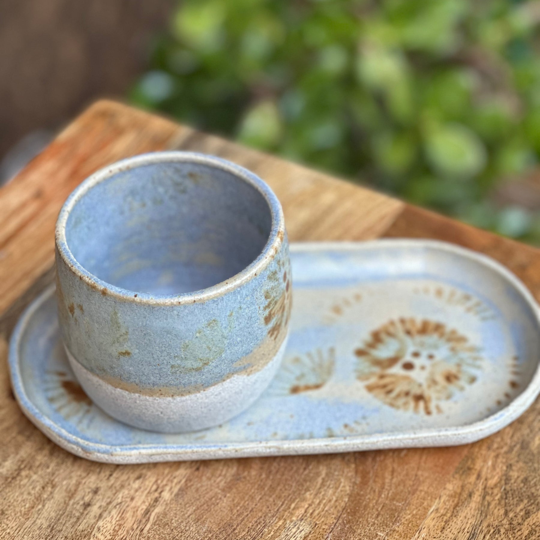Paper Daisy Tumbler & Tray Set | Handmade Australian Ceramics