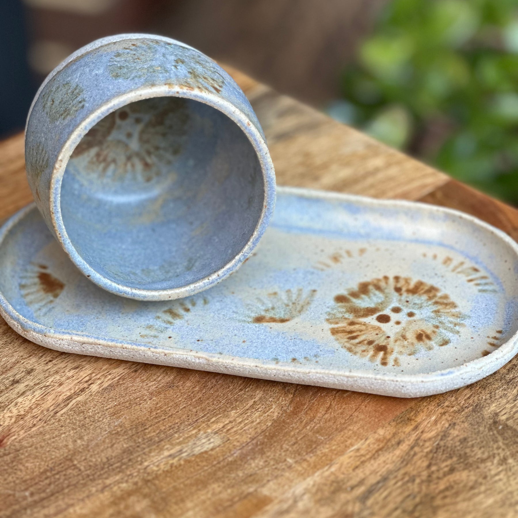 Paper Daisy Tumbler & Tray Set | Handmade Australian Ceramics