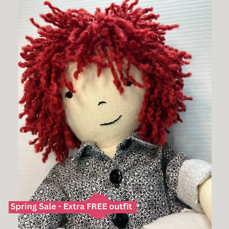 Max| A cute handmade cloth doll with wild hair| 53cm