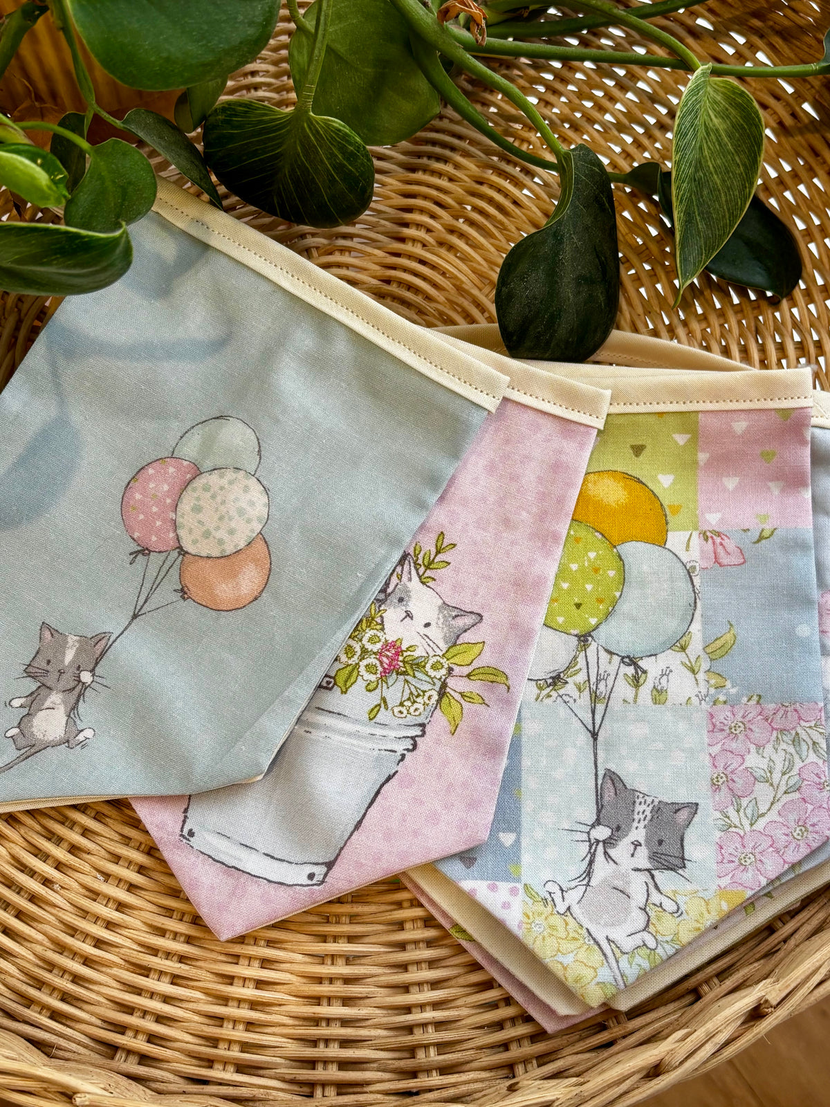 Kitten Dreams – Handmade Nursery Bunting.