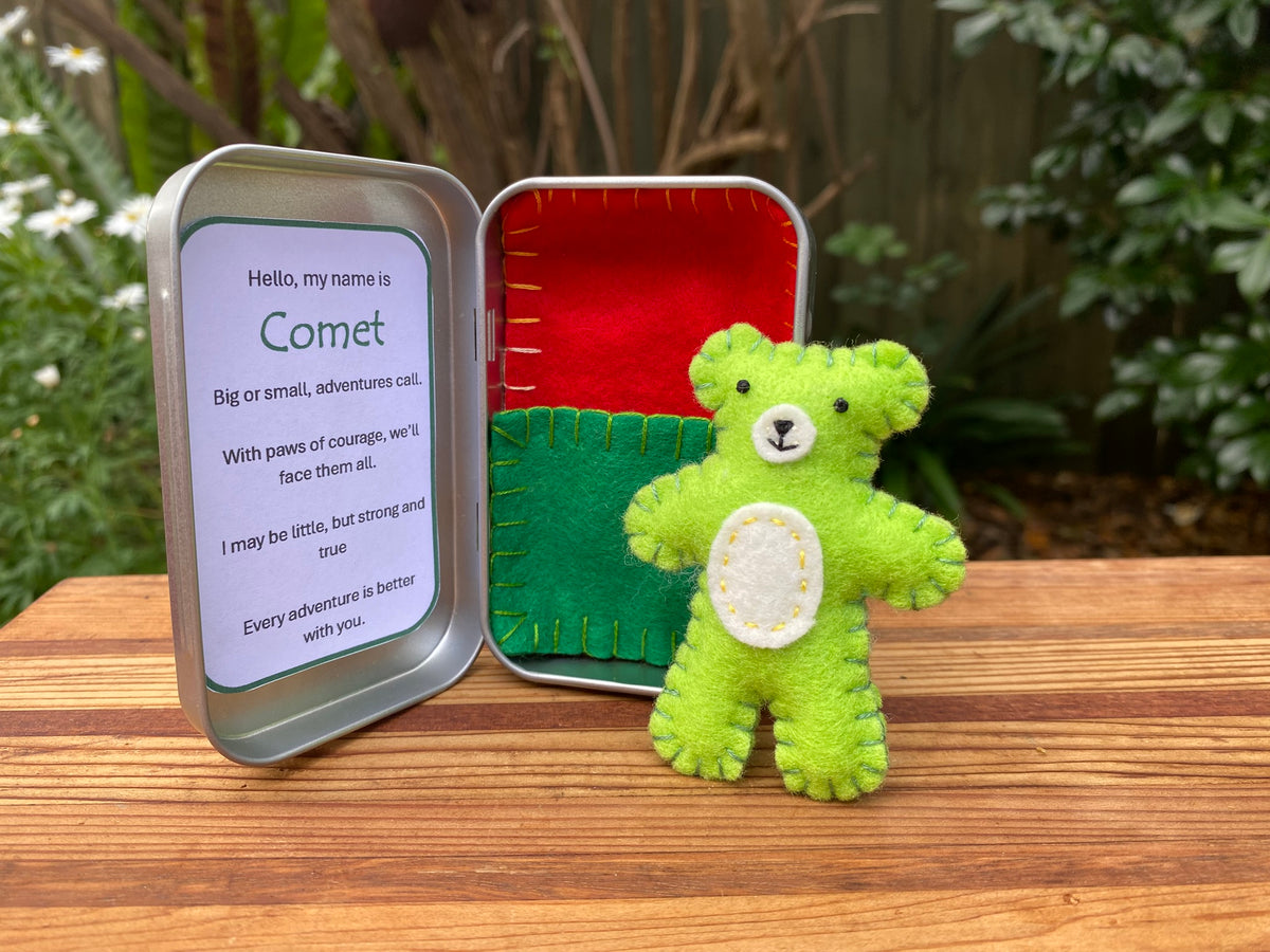 Christmas Teddy in a tin - Comet #1