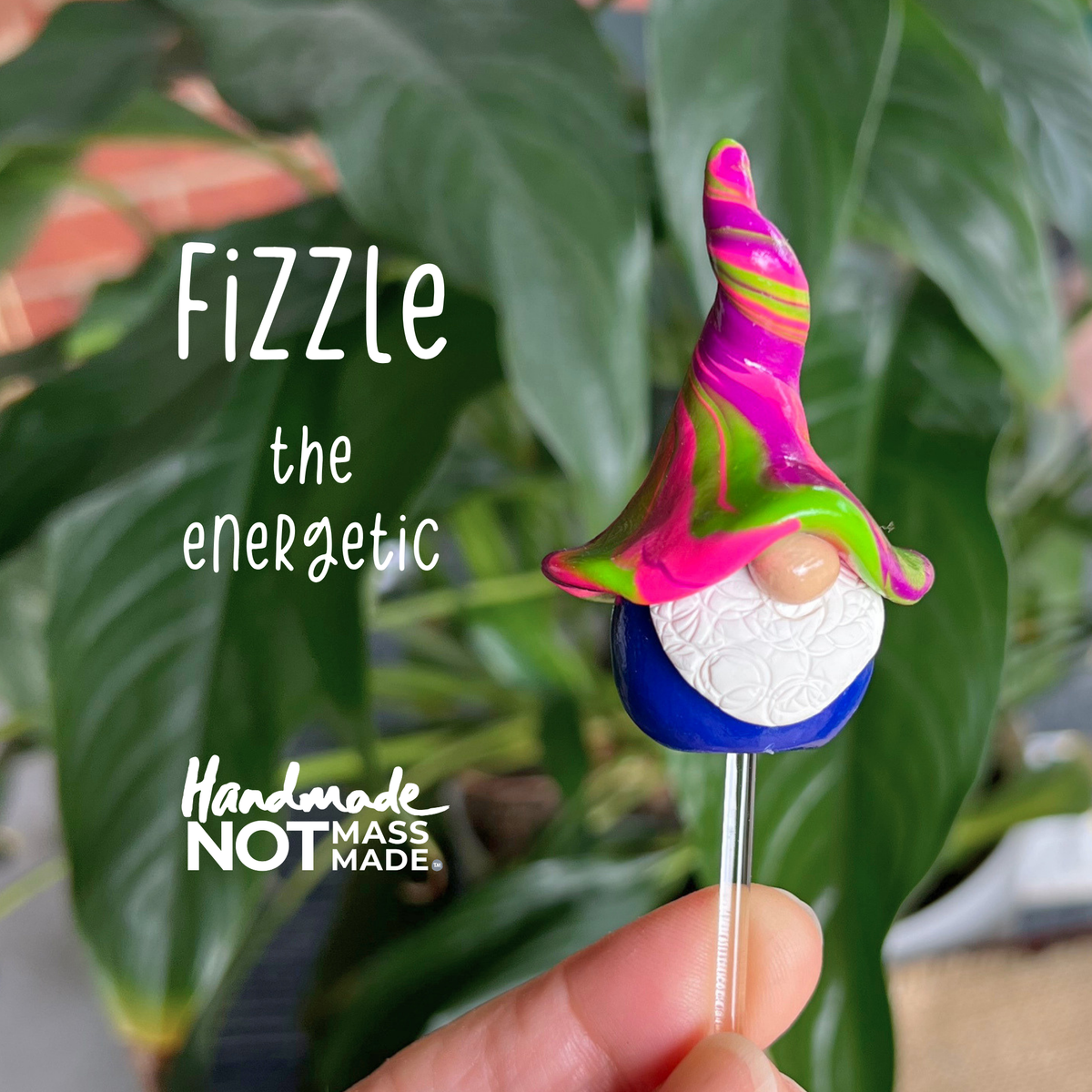 Whimsical polymer gnome trio - Pogo, Fizzle & Dizzy