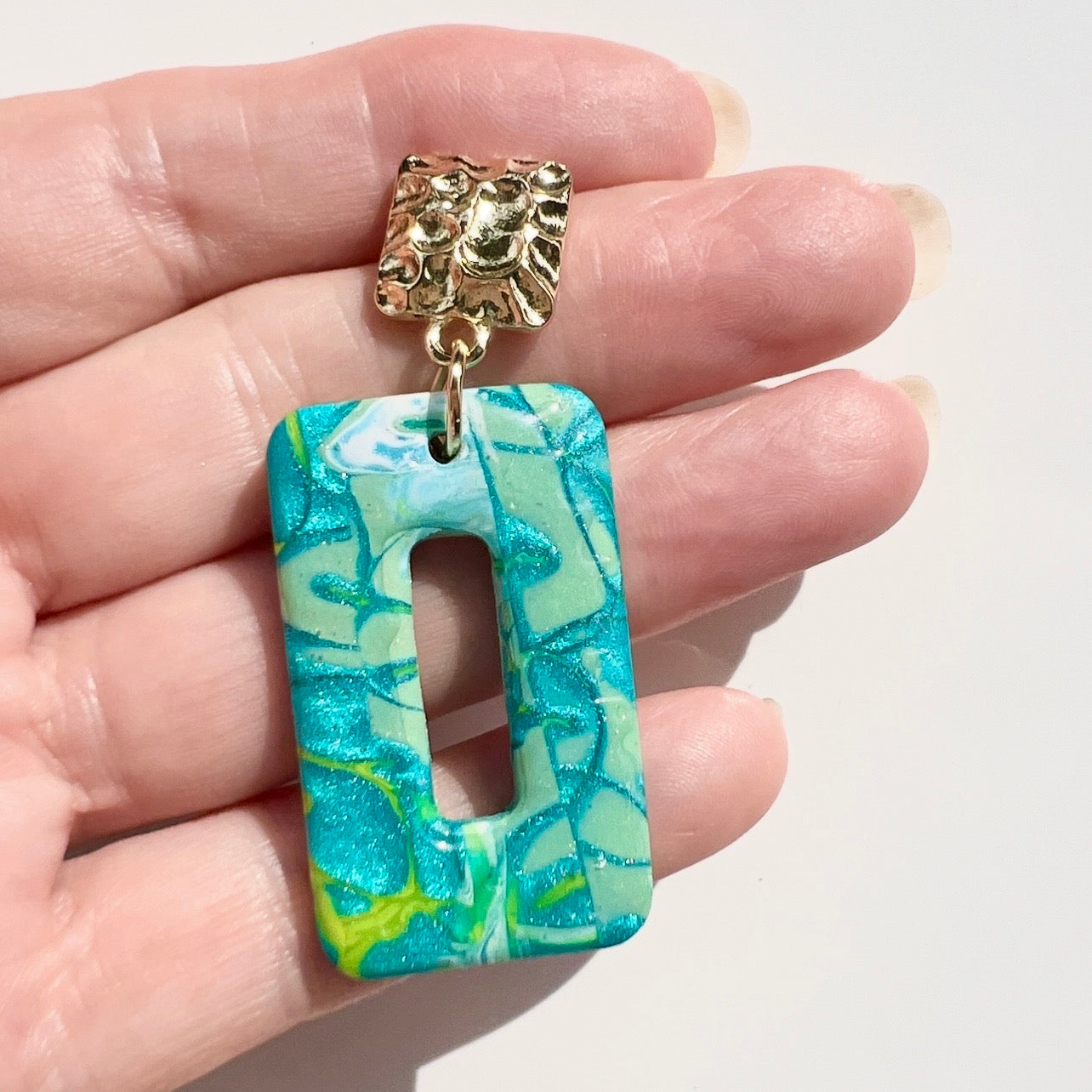 Earrings~Dangles~Lightweight~Affordable~Turquoise