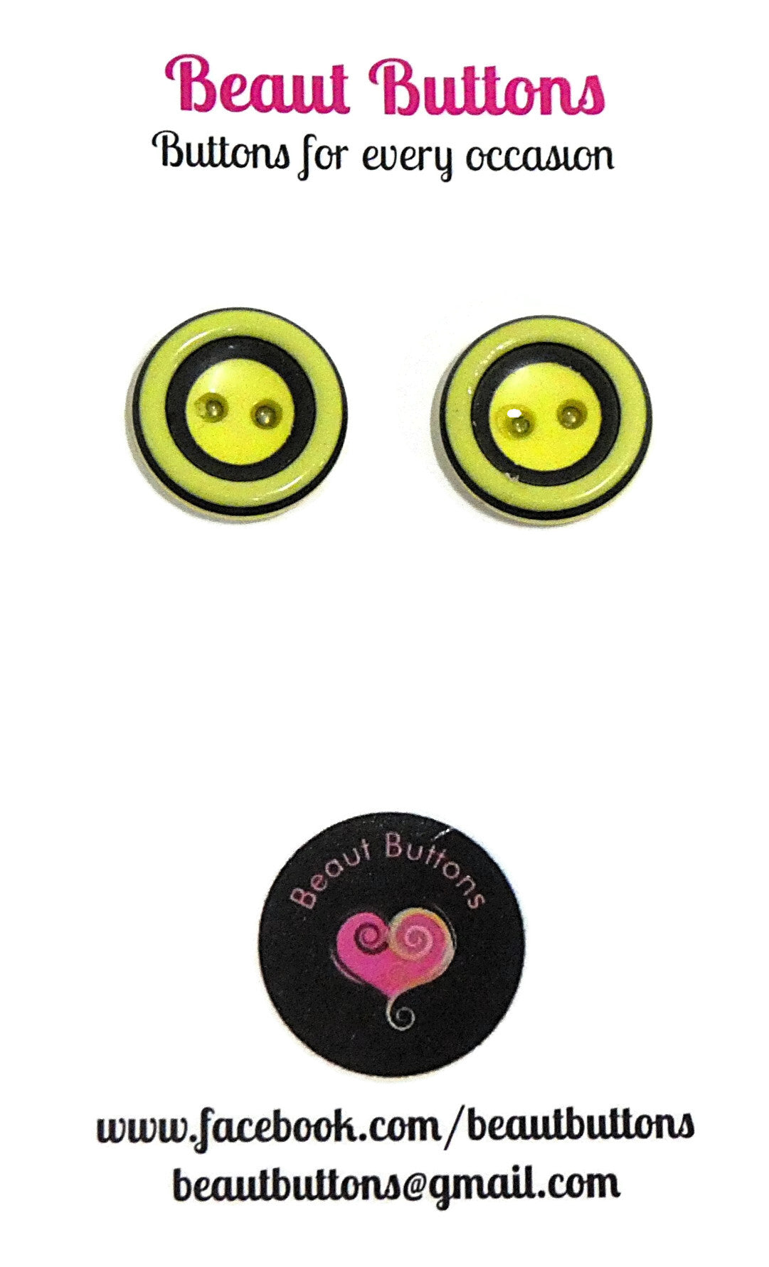 Button necklace and matching earrings - Tigerland