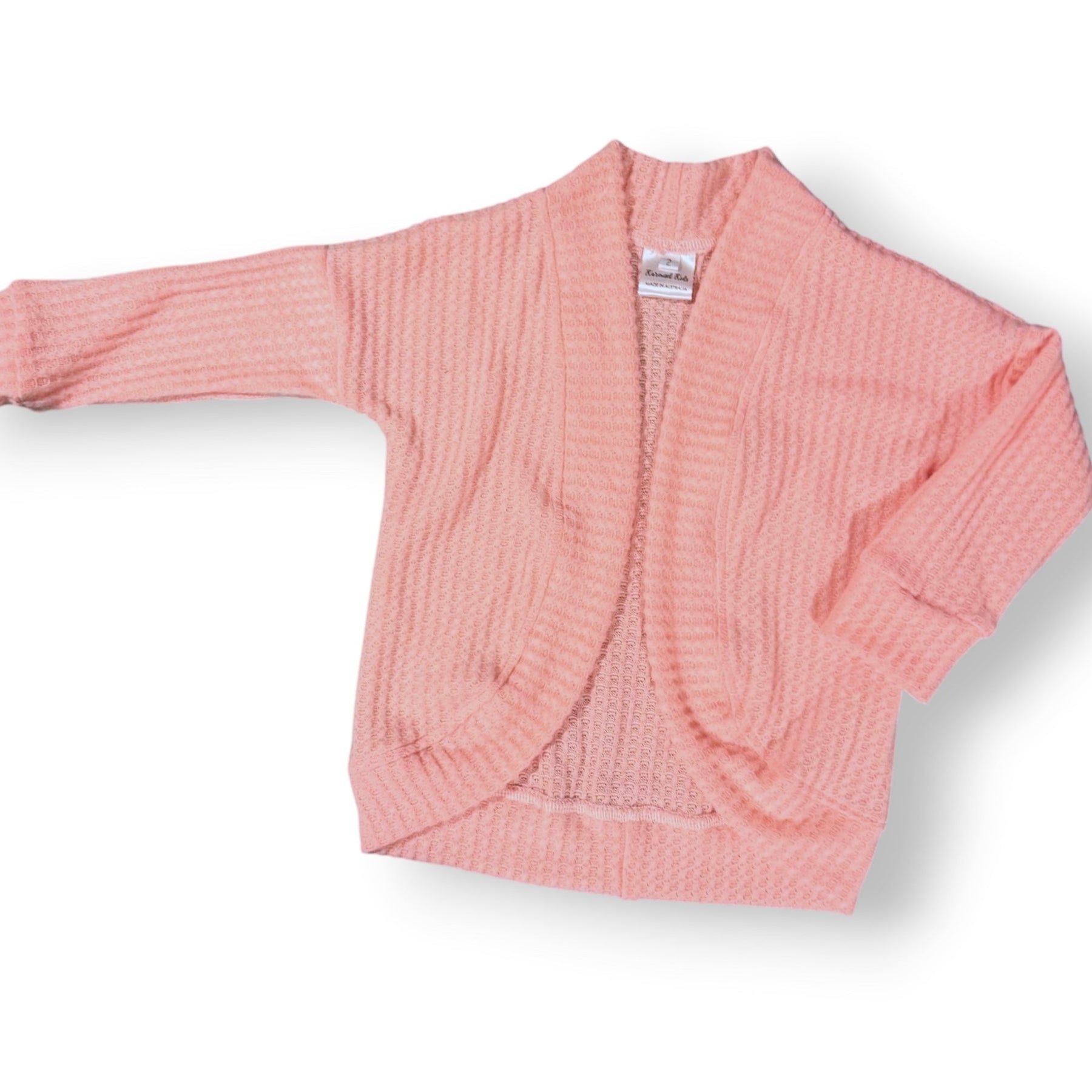 Waffle Knit Girls Cocoon Cardigans (SIZES 000-3)