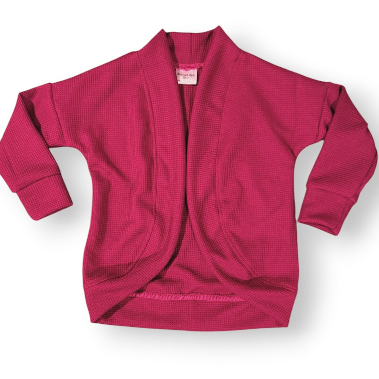 Waffle Knit Girls Cocoon Cardigans (SIZES 000-3)