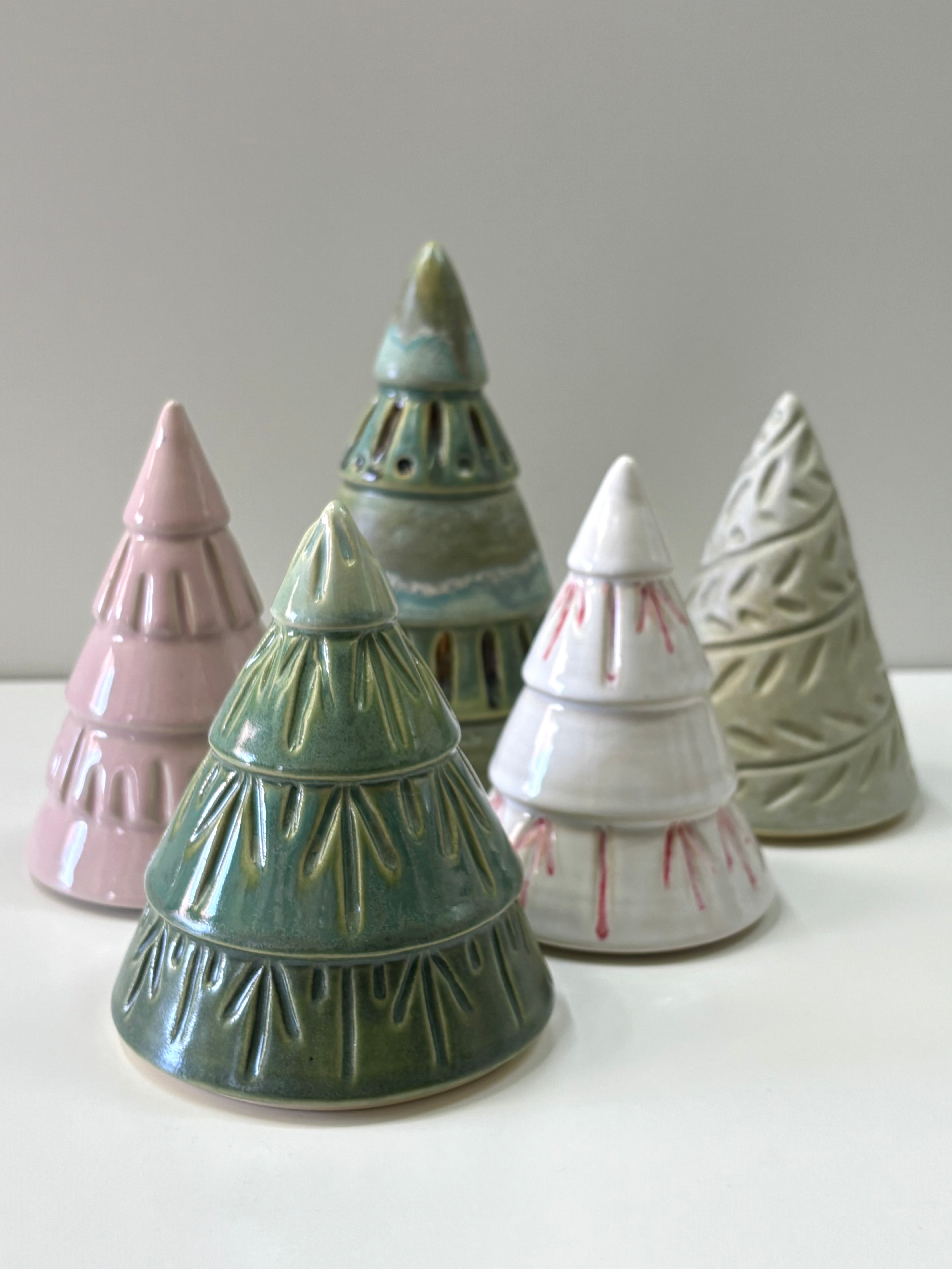 Carved Ceramic Christmas Tree