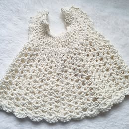 Handmade, Newborn, Crochet Dress, Organic Cotton | Bespoke, E021